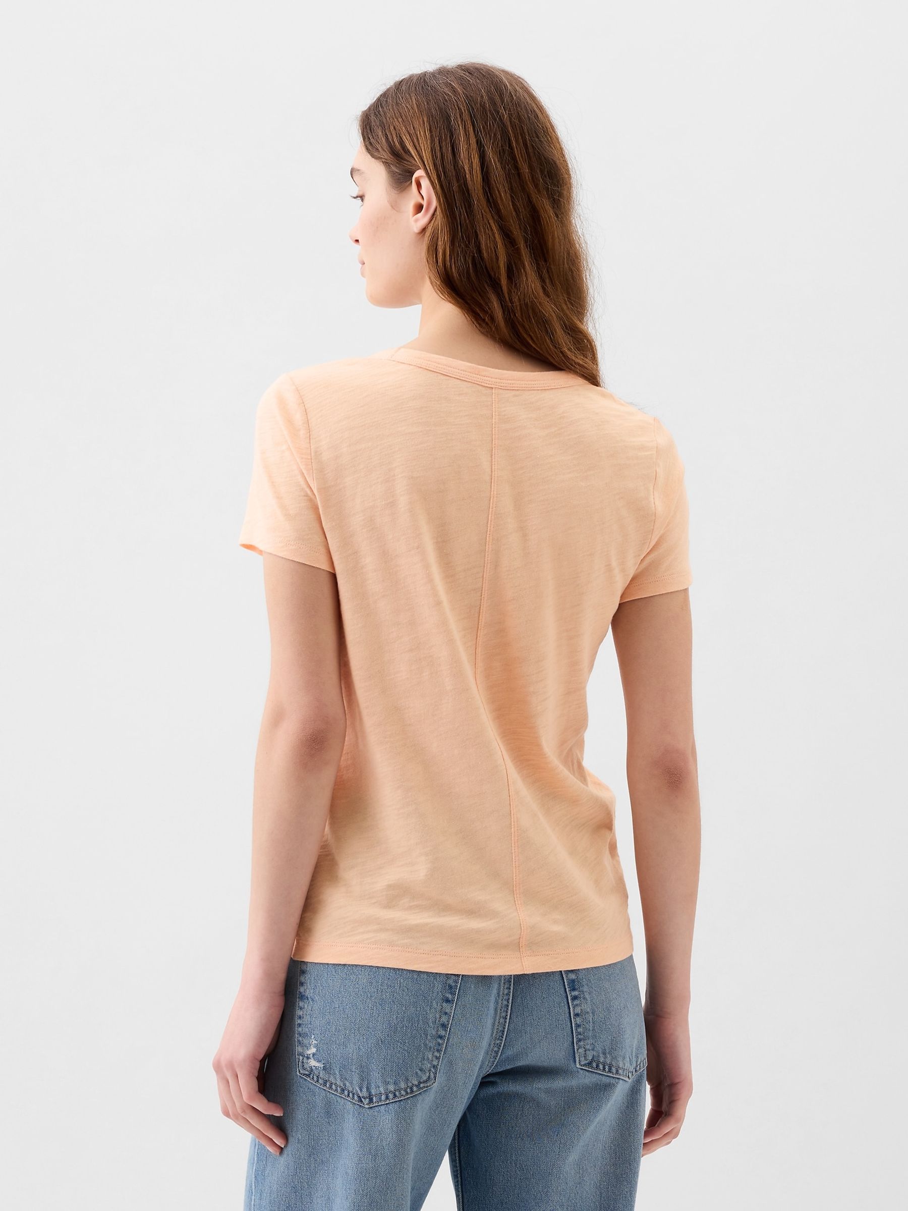 Orange Cotton Short Sleeve Crew Neck T-Shirt - Image 2 of 2