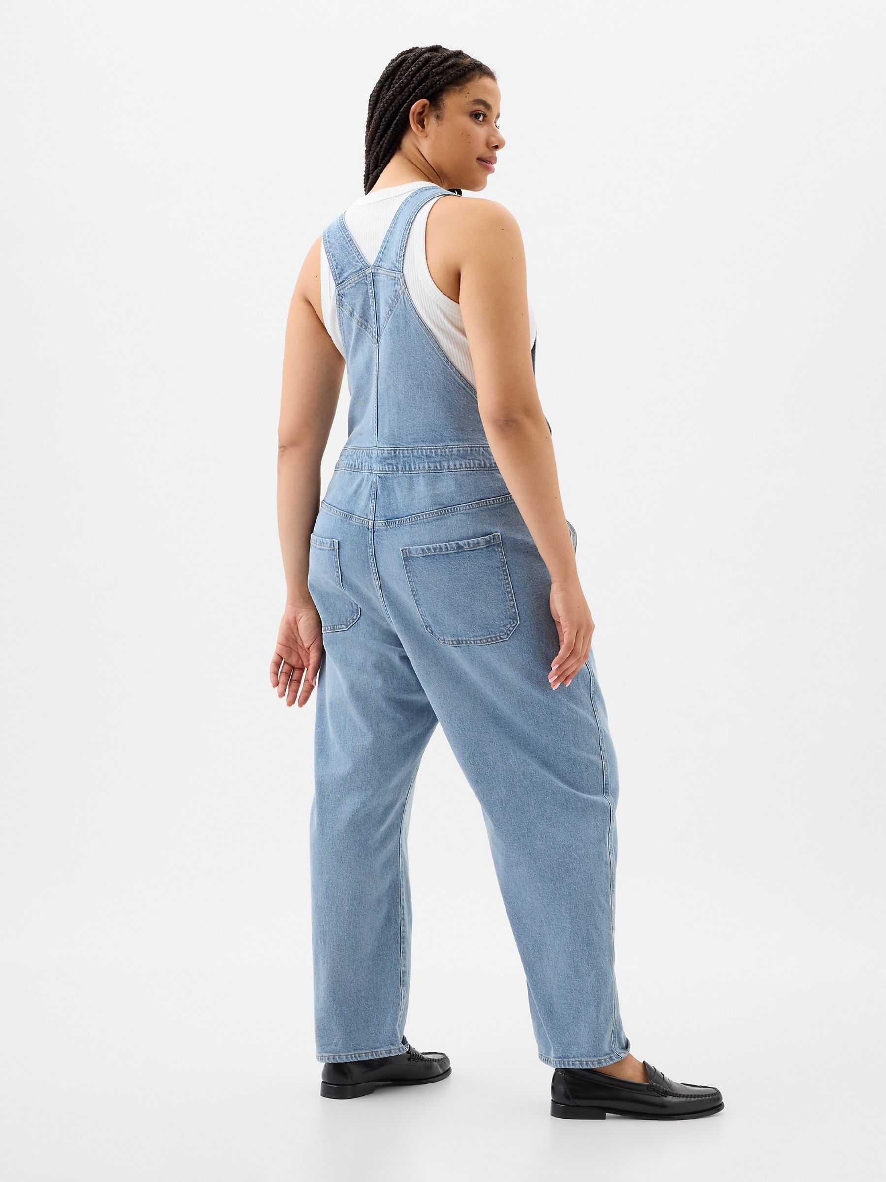Blue Slouchy Denim Dungarees - Image 2 of 5