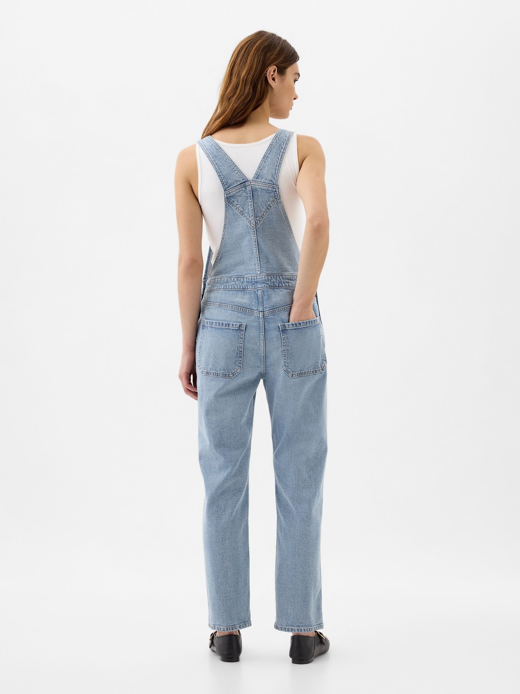Blue Slouchy Denim Dungarees - Image 3 of 5