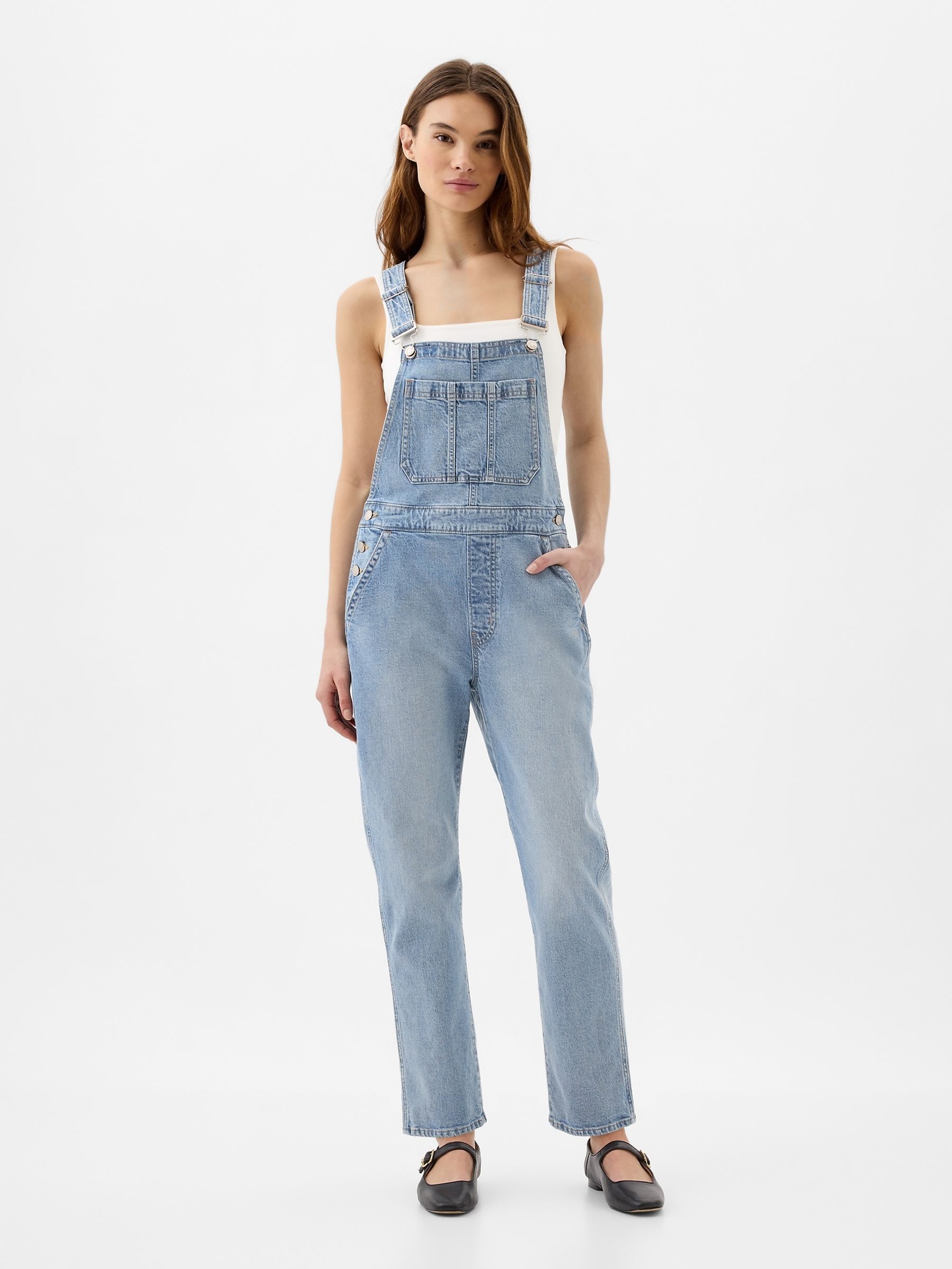 Blue Slouchy Denim Dungarees - Image 4 of 5