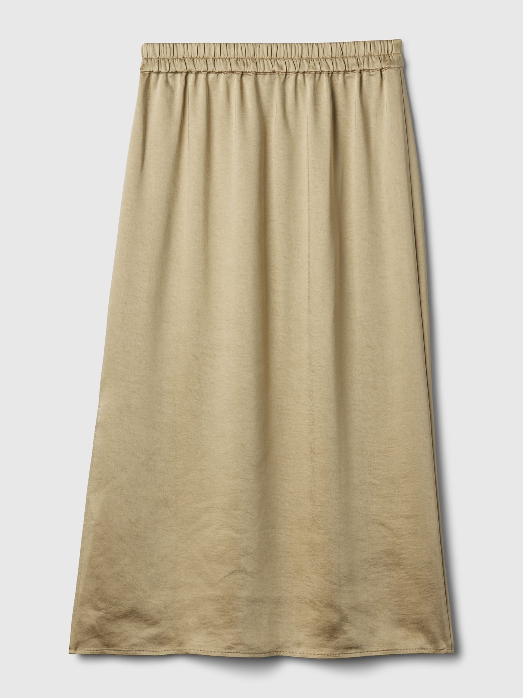 Gold Satin Midi Skirt - Image 4 of 4