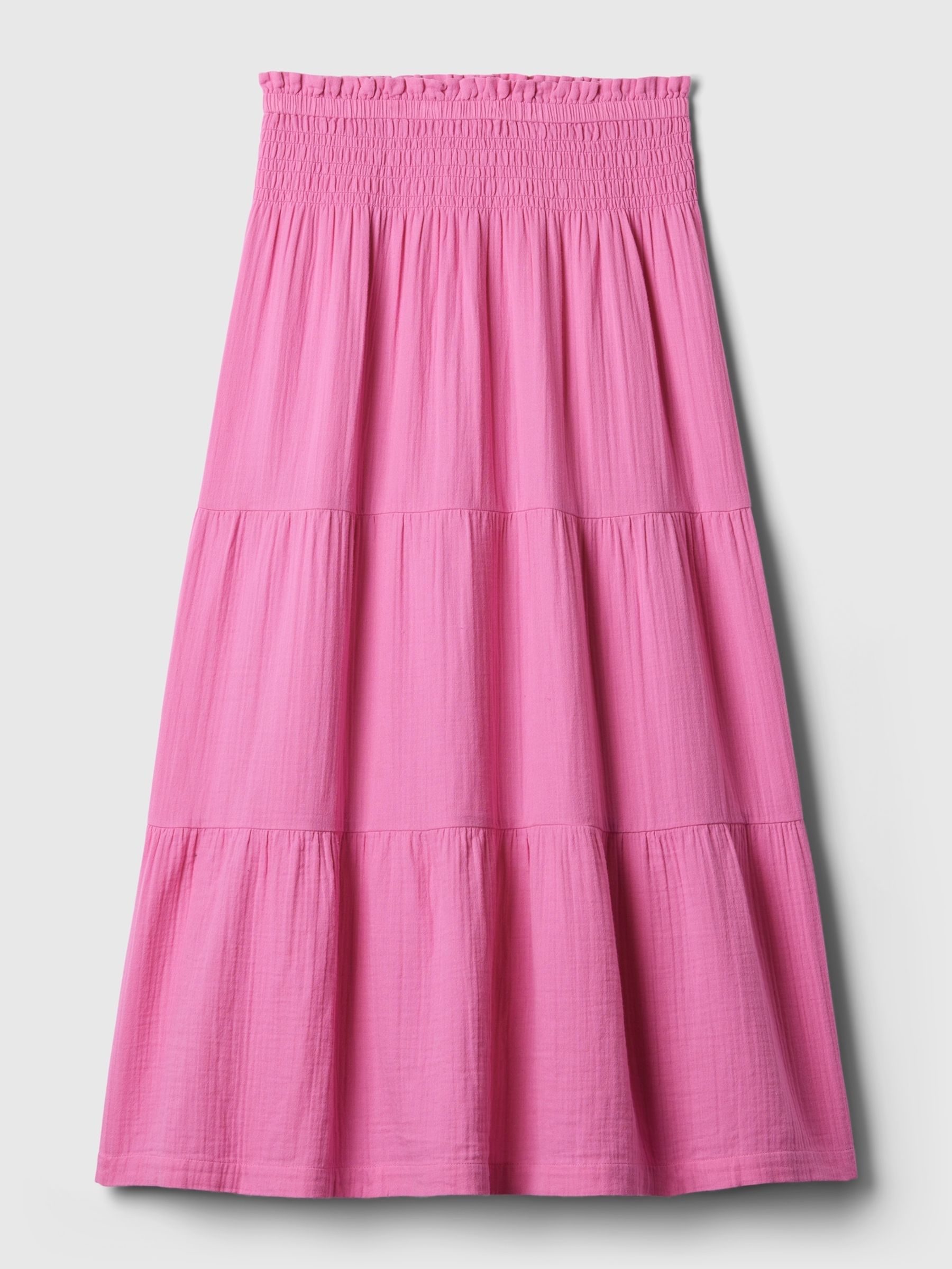 Pink Crinkle Cotton Pull On Maxi Skirt - Image 5 of 5