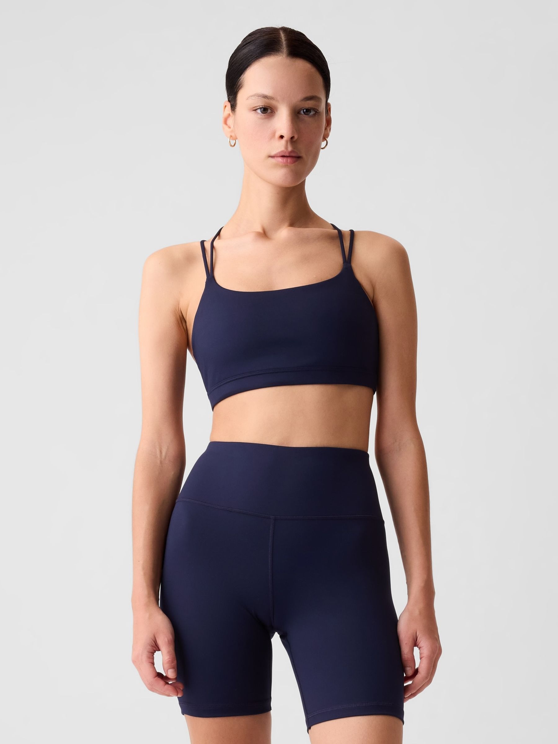 Blue Power Medium Impact Racerback Sports Bra - Image 1 of 3