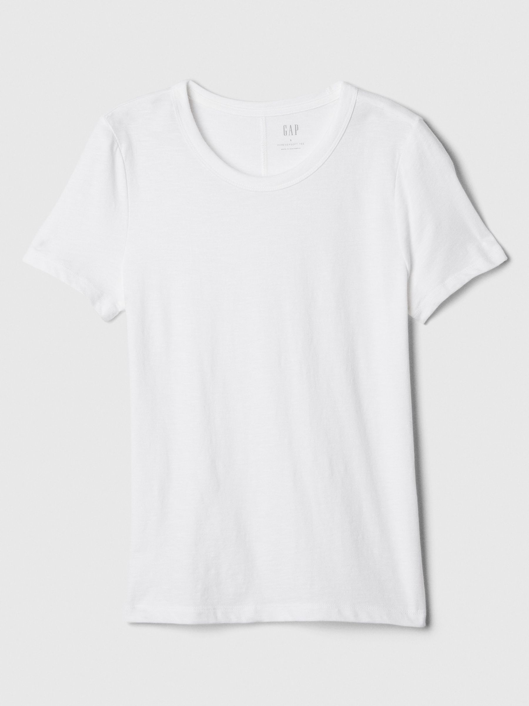 White Cotton Short Sleeve Crew Neck T-Shirt - Image 3 of 4