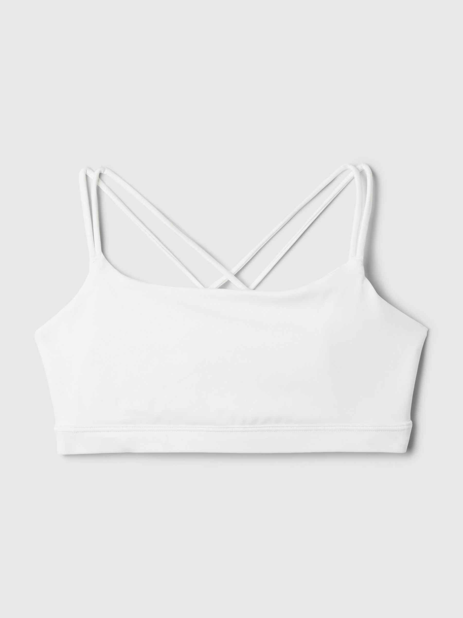 White Power Medium Impact Racerback Strappy Sports Bra - Image 4 of 5