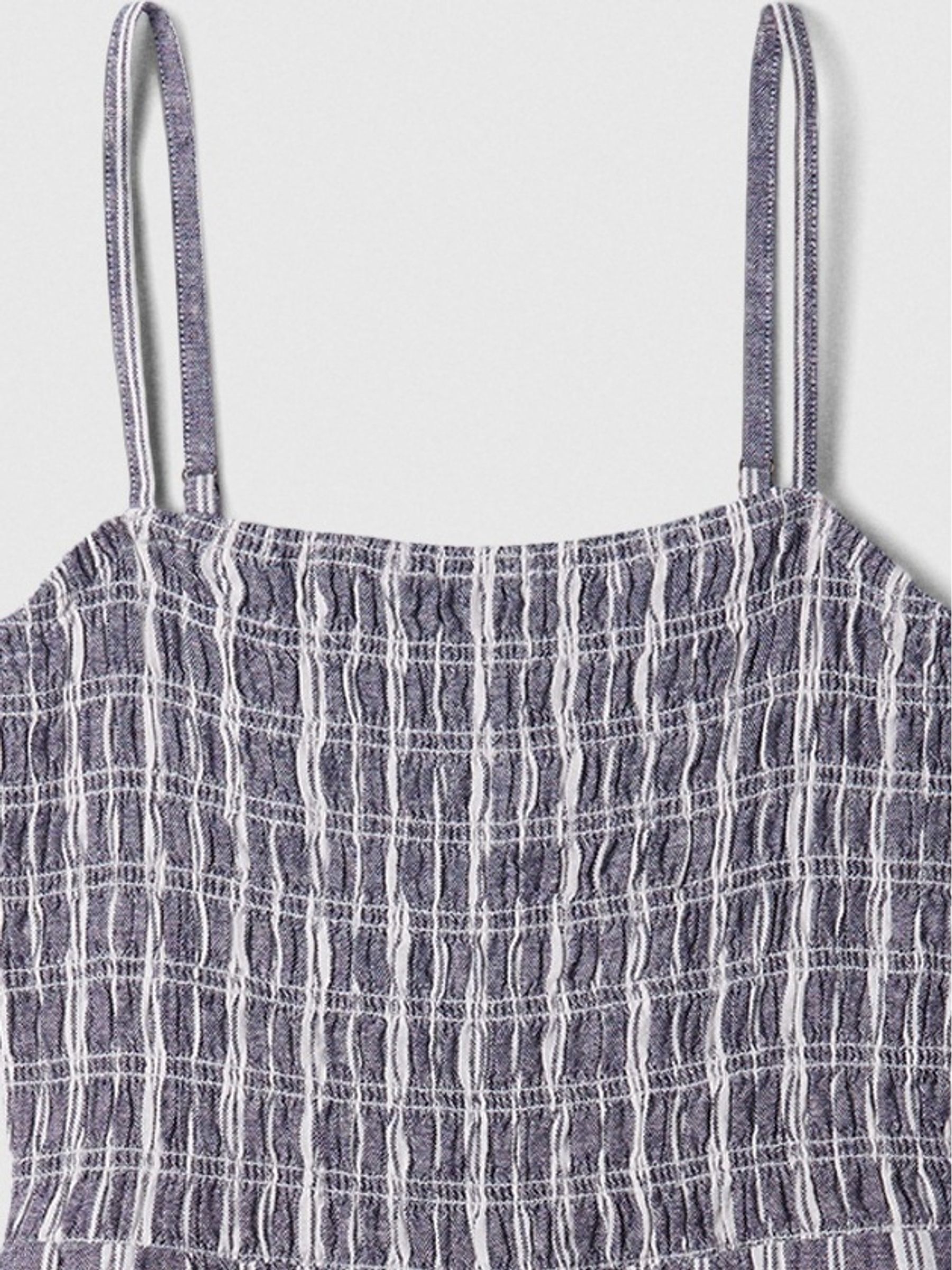 Blue Linen Blend Strappy Wide Leg Jumpsuit - Image 5 of 5