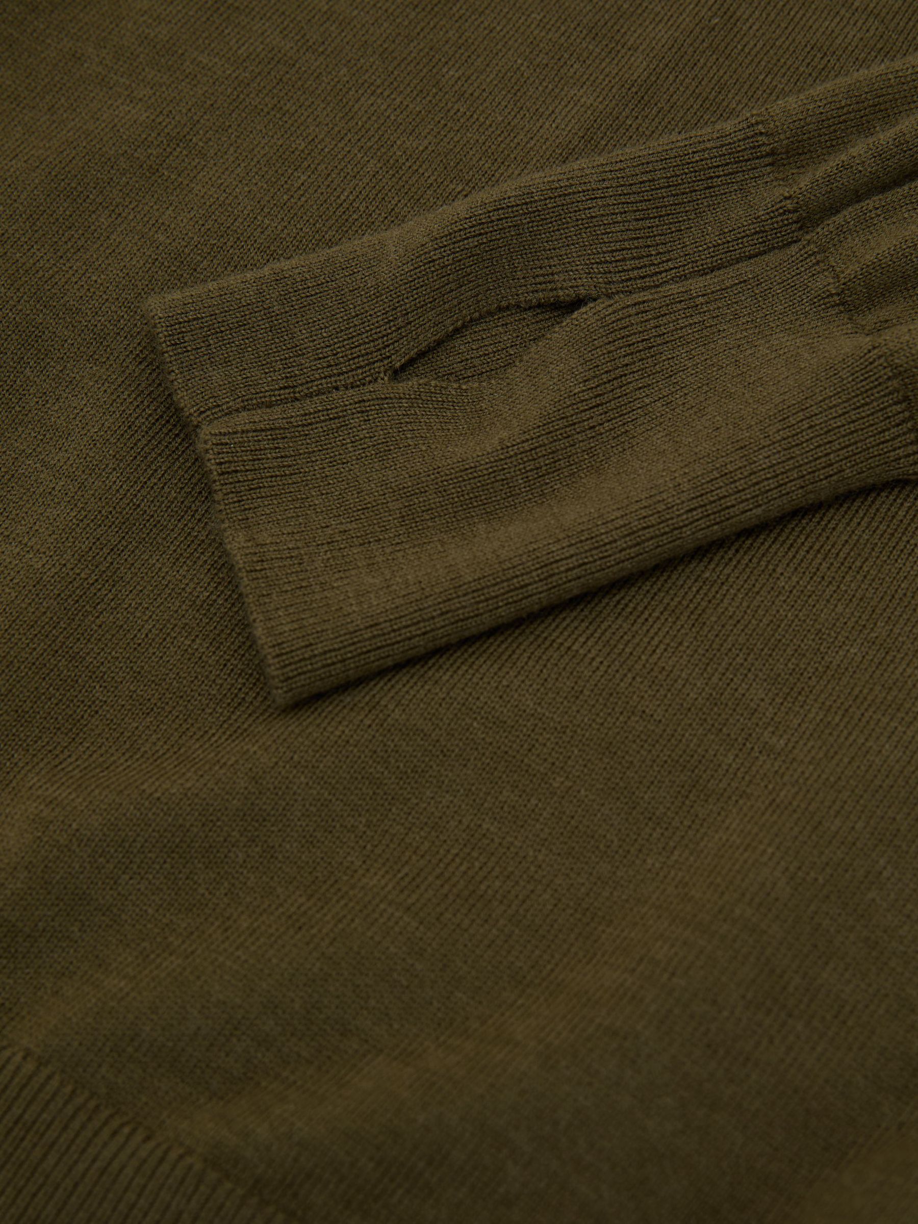 Merino Wool Roll-Neck Jumper in Green - Image 6 of 6