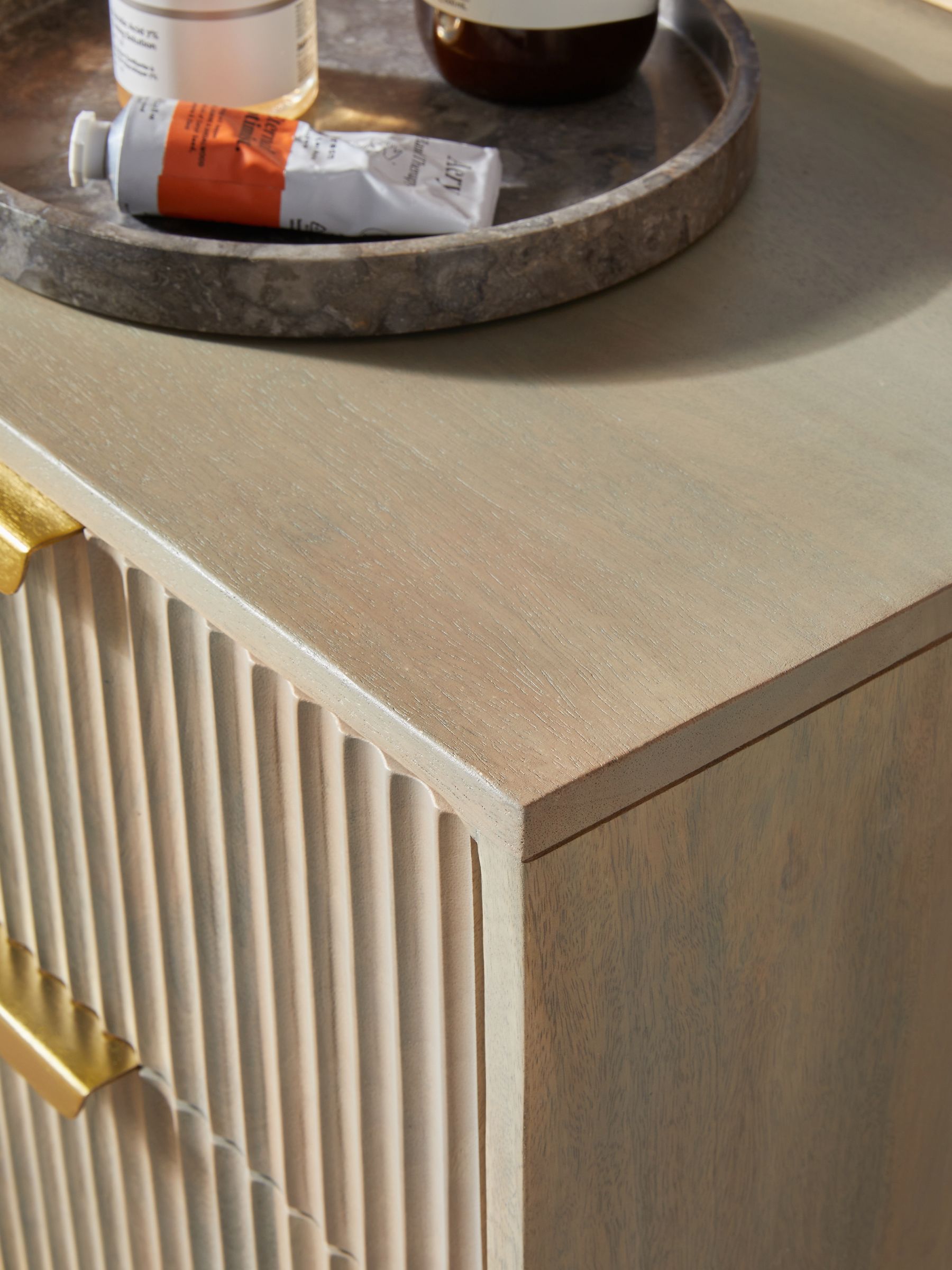 Haines Mango Wood Chest of Drawers in Grey - Image 2 of 5