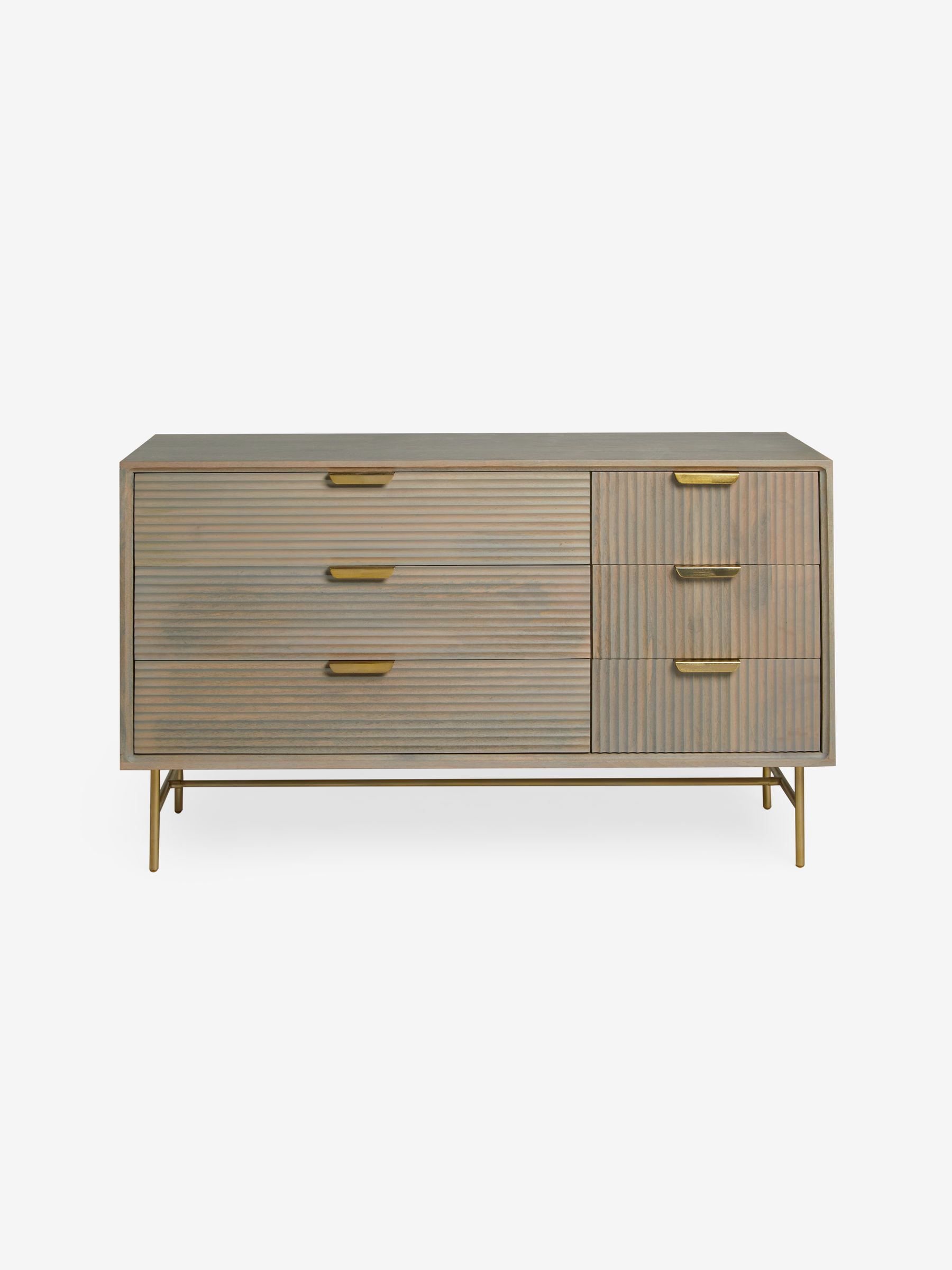 Haines Mango Wood Chest of Drawers in Grey - Image 5 of 5