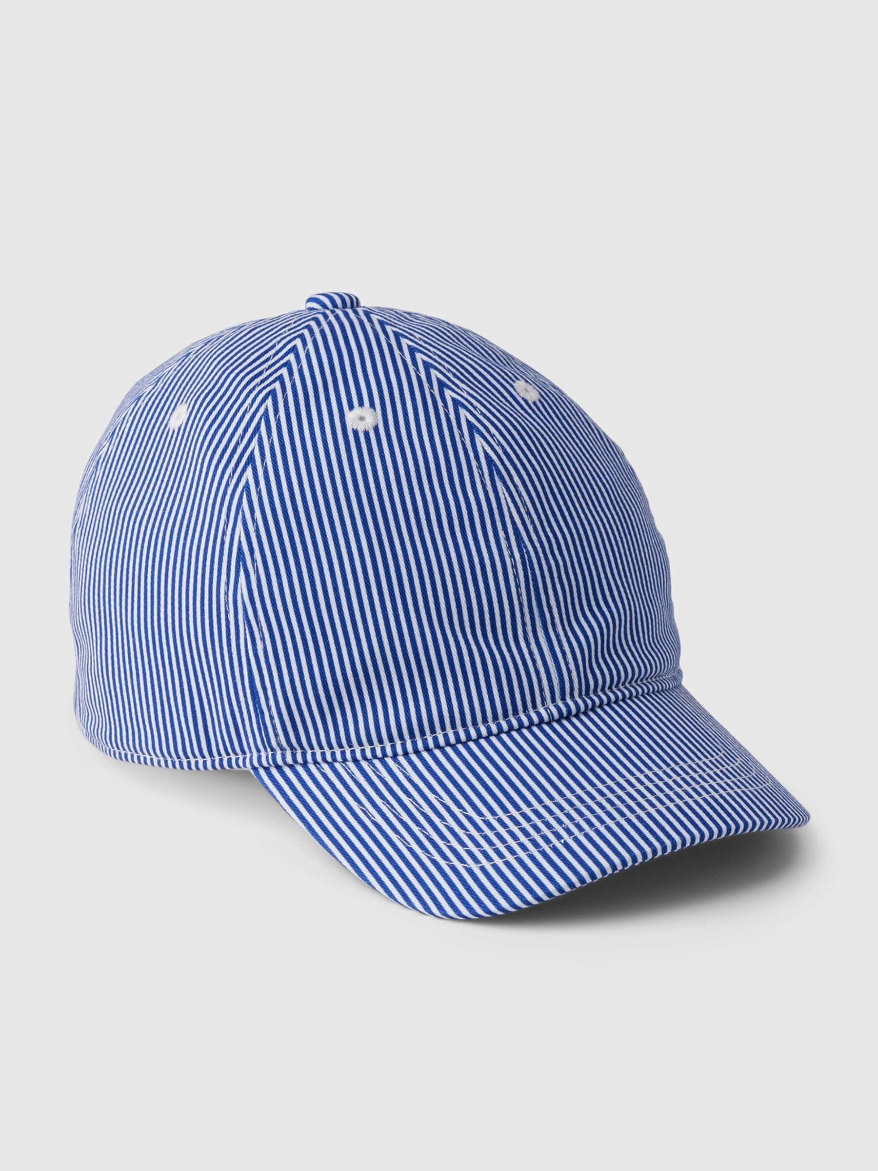 Blue/White Stripe Kids Denim Baseball Hat - Image 1 of 1