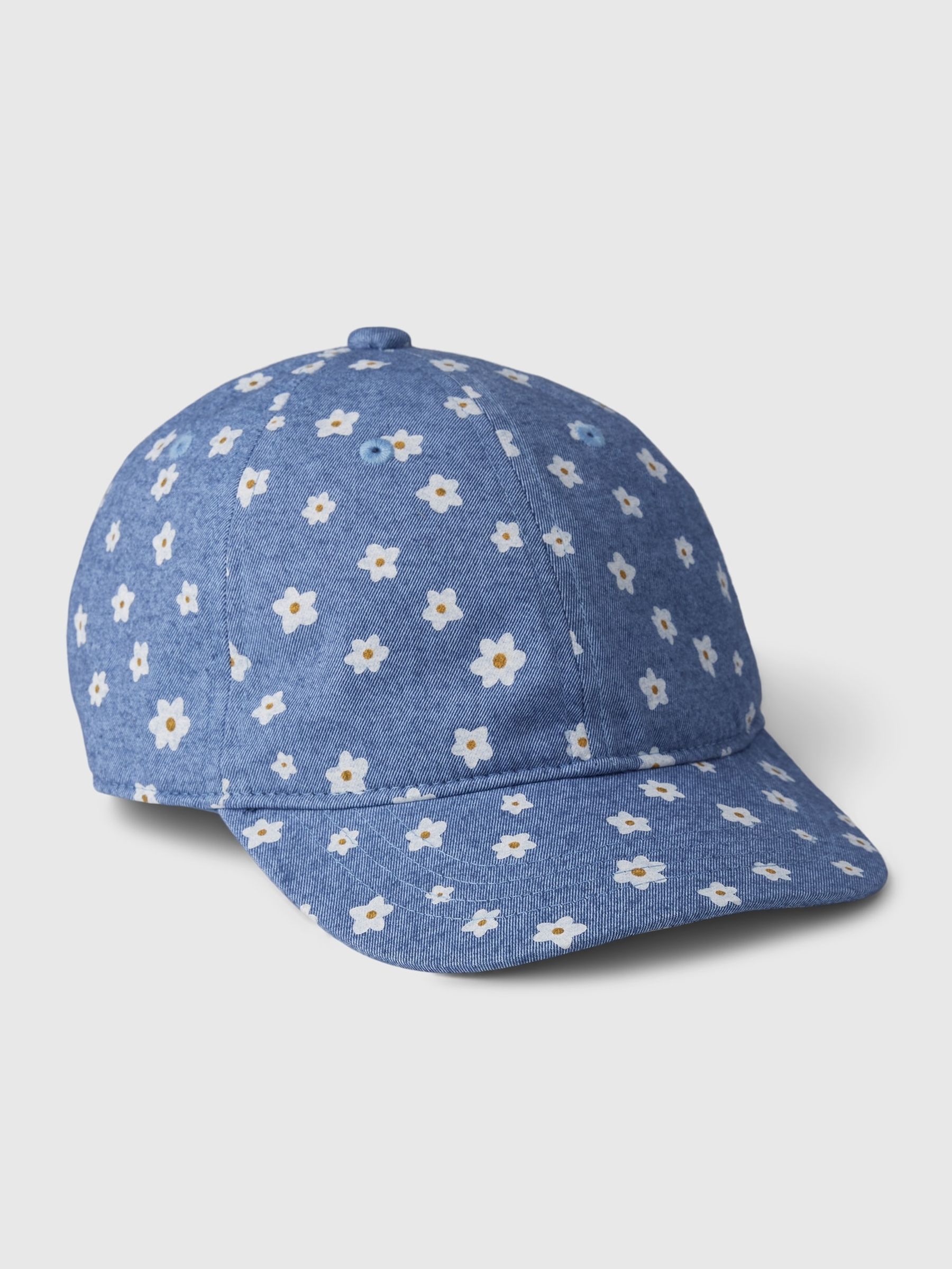 Blue Floral Kids Baseball Hat - Image 1 of 1