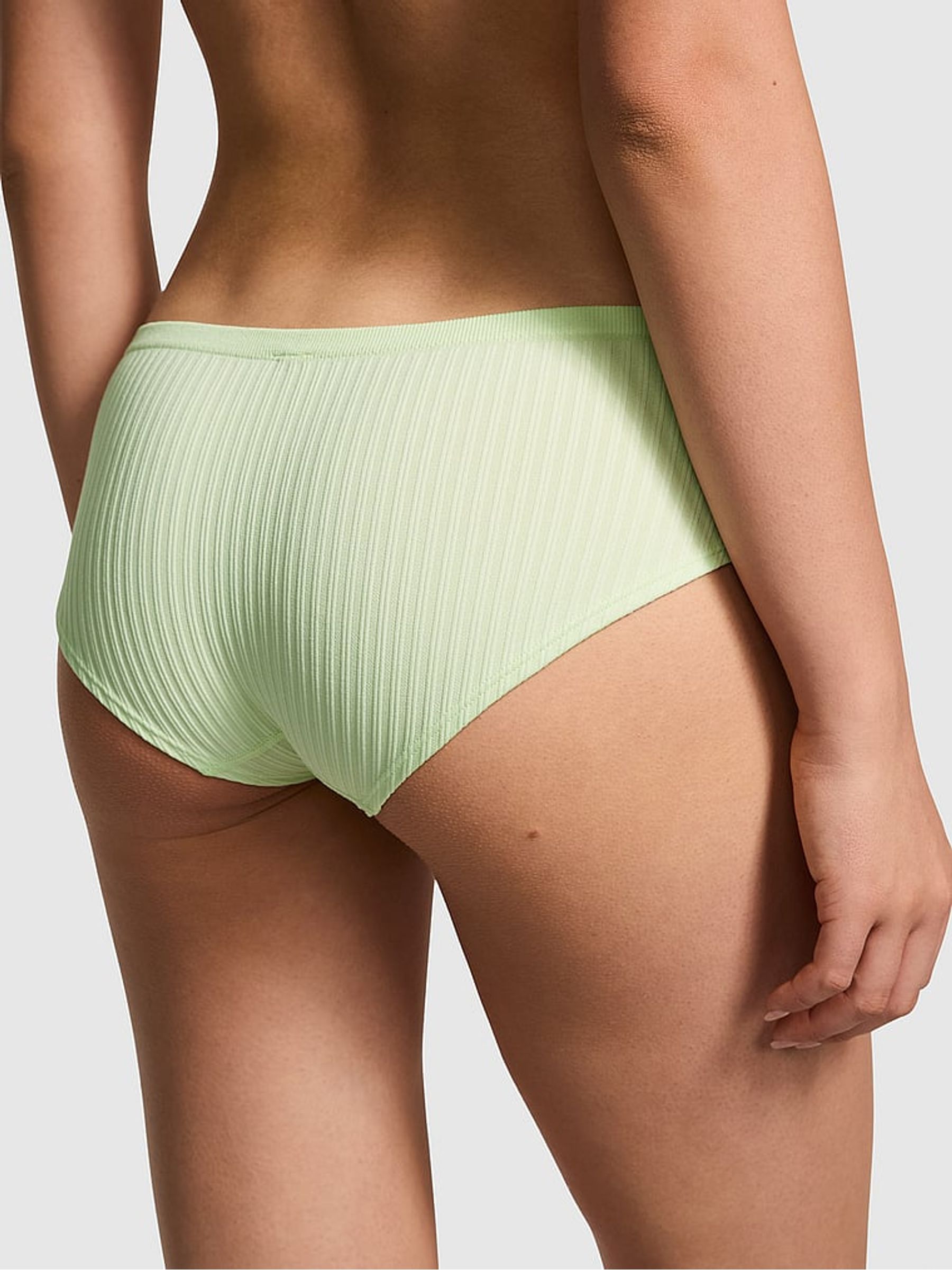 Lime Cream Green Denim Hipster Knickers - Image 2 of 3