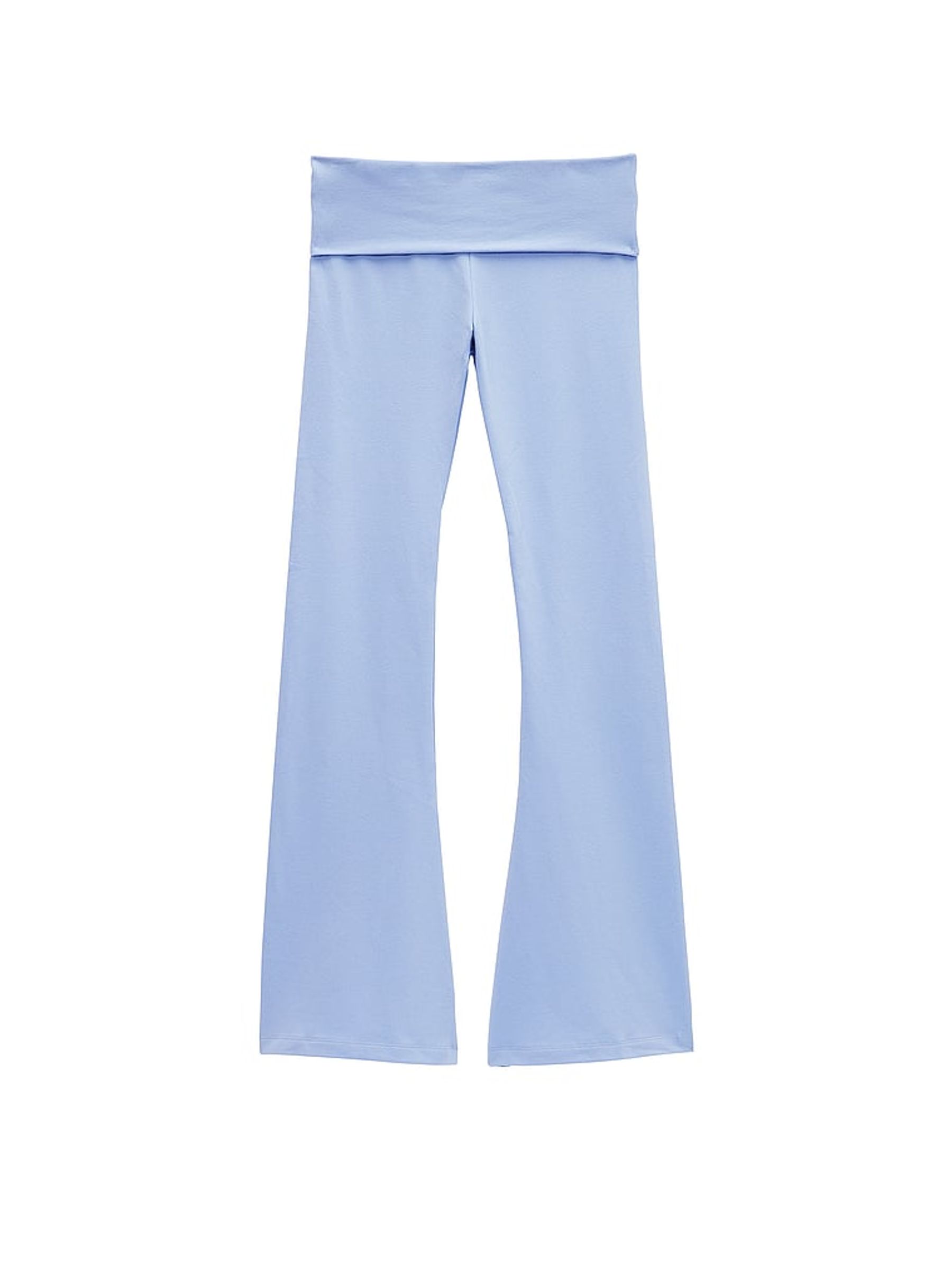 Harbor Blue Cotton Foldover Flare Legging - Image 1 of 4
