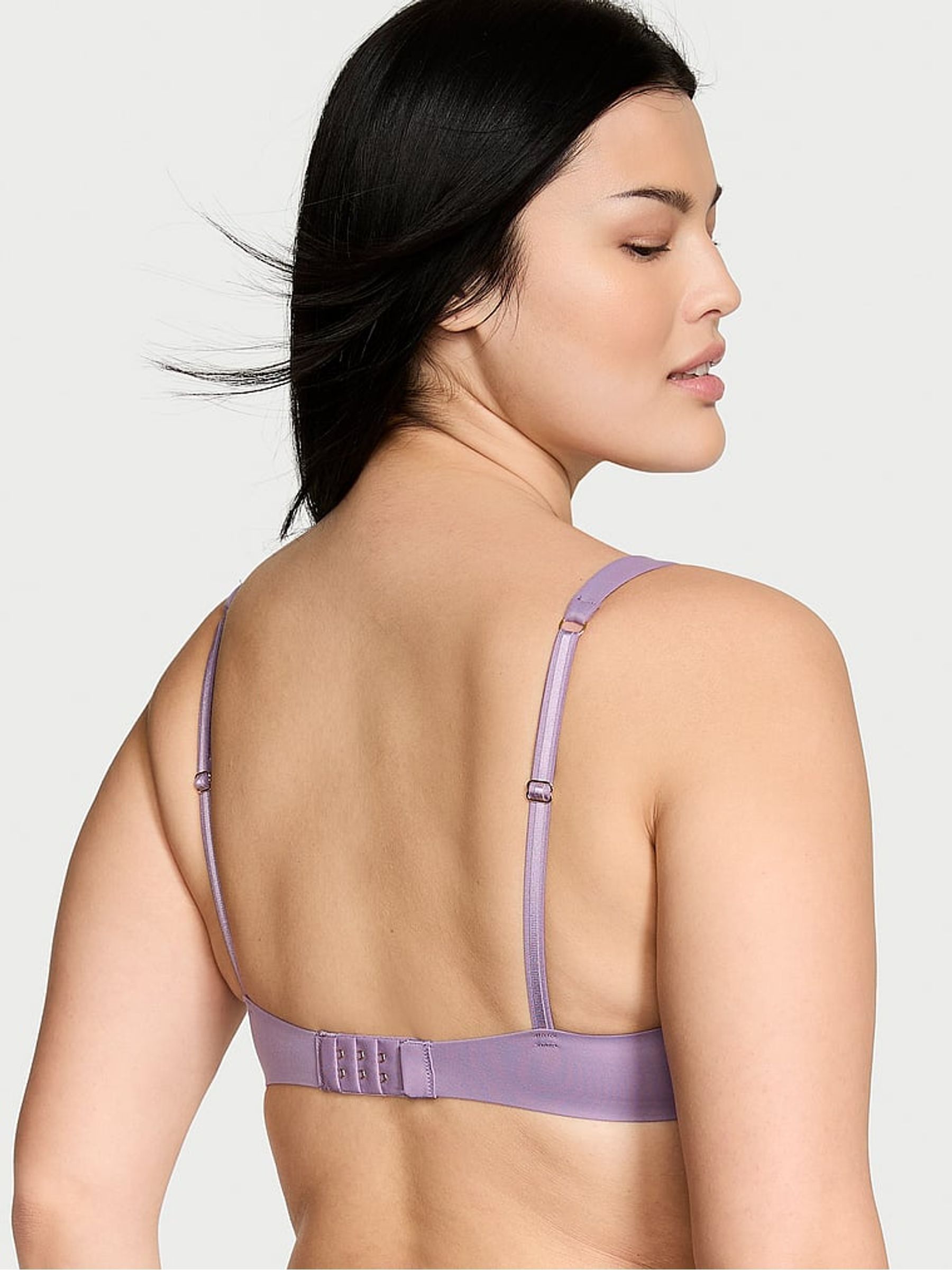 Frozen Plum Purple Mesh Unlined Full Coverage Bra - Image 2 of 4
