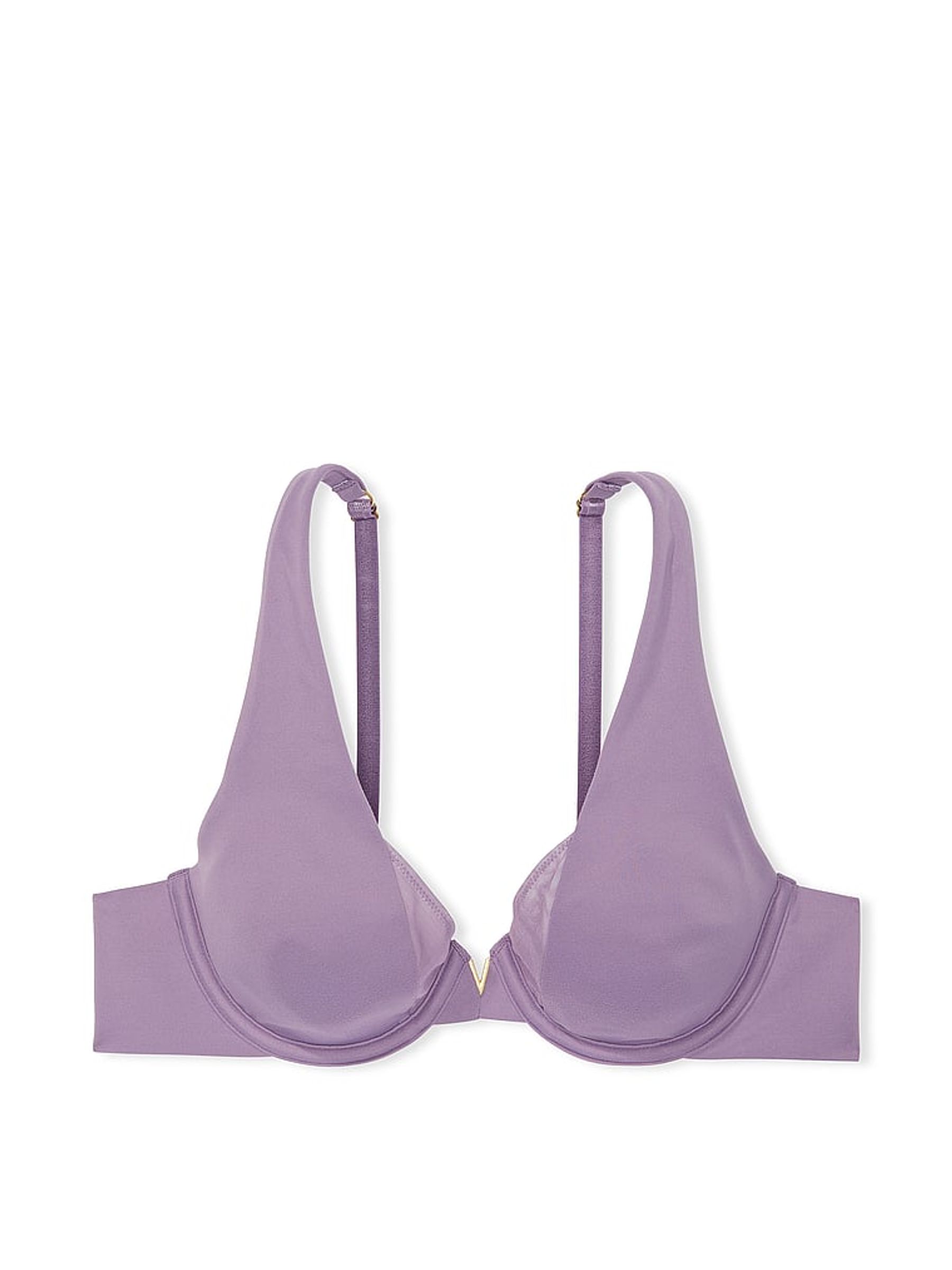 Frozen Plum Purple Mesh Unlined Full Coverage Bra - Image 4 of 4