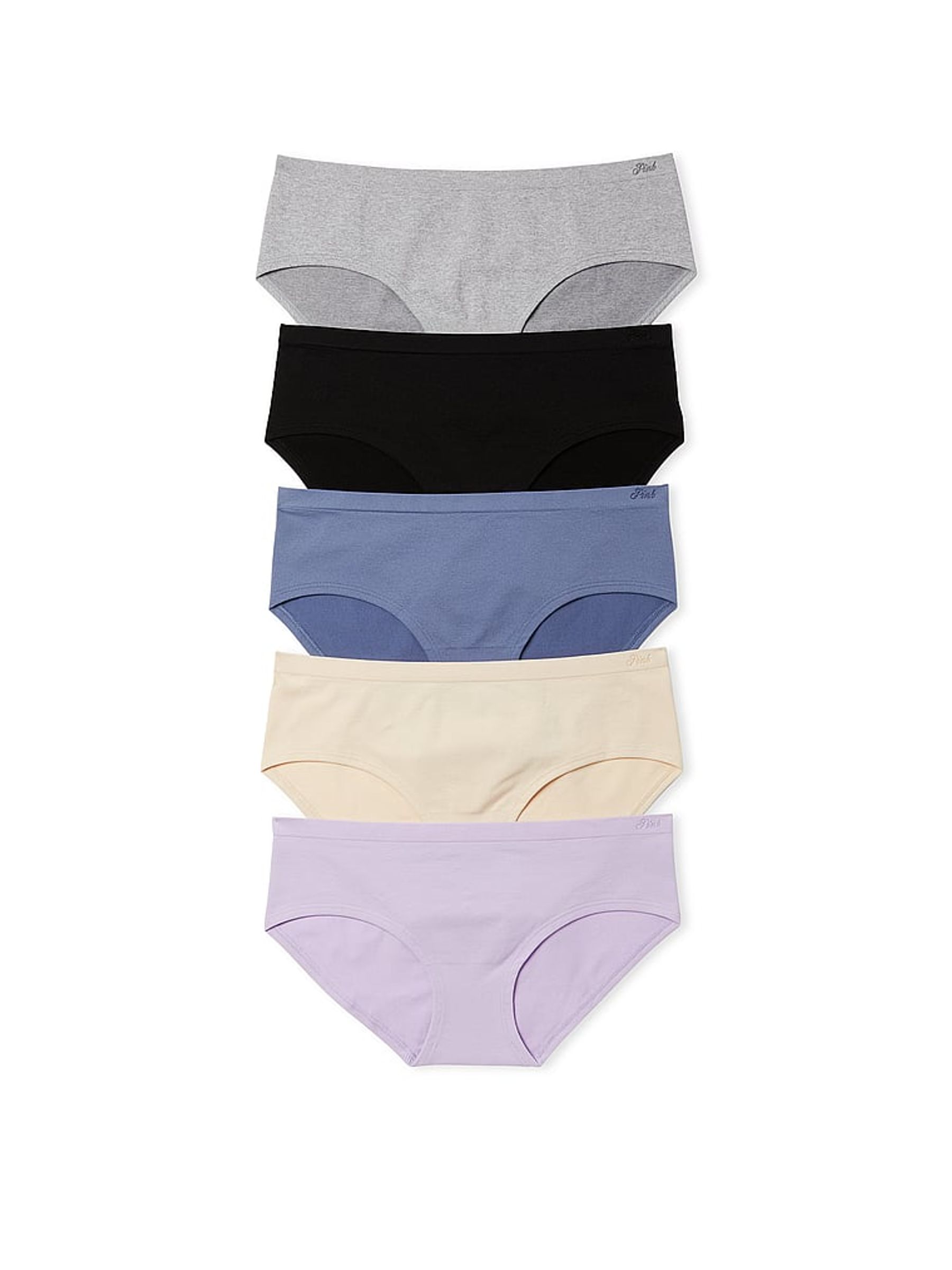 Black/Grey/Nude/Blue/Purple Hipster 5 Pack Knickers - Image 1 of 3