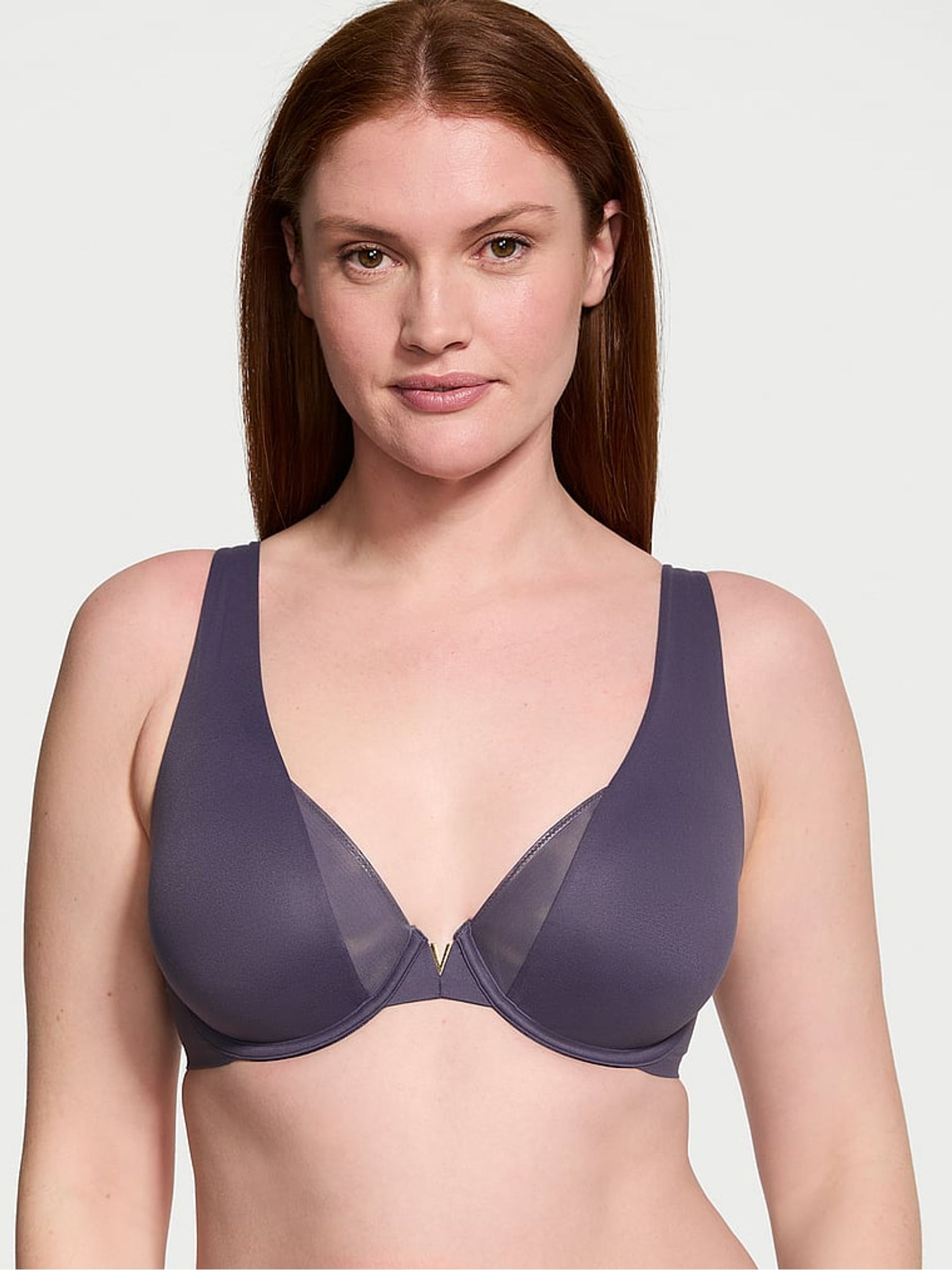 Bad Boy Grey Mesh Unlined Full Coverage Bra - Image 1 of 1