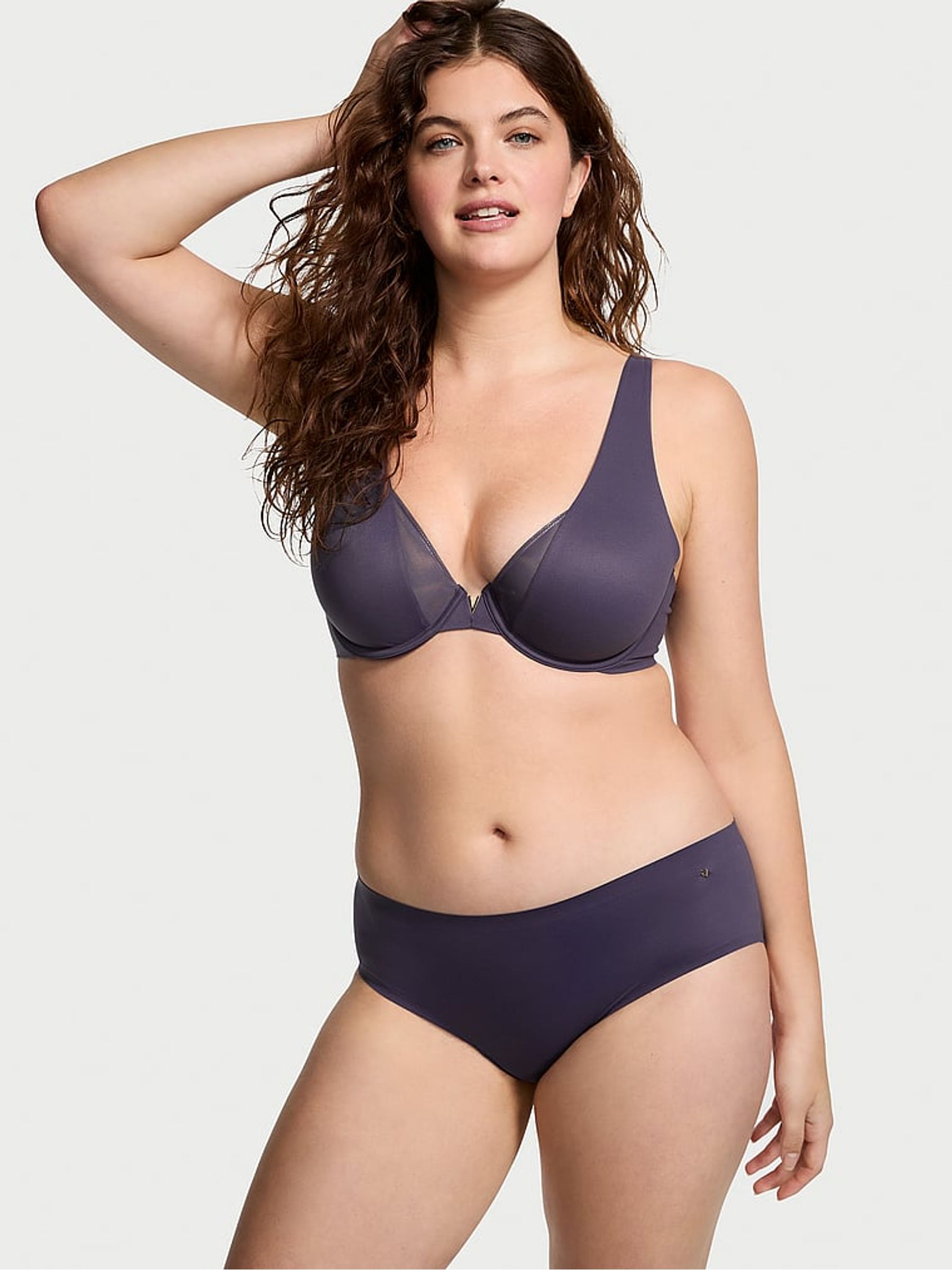 Bad Boy Grey Mesh Unlined Full Coverage Bra - Image 3 of 4