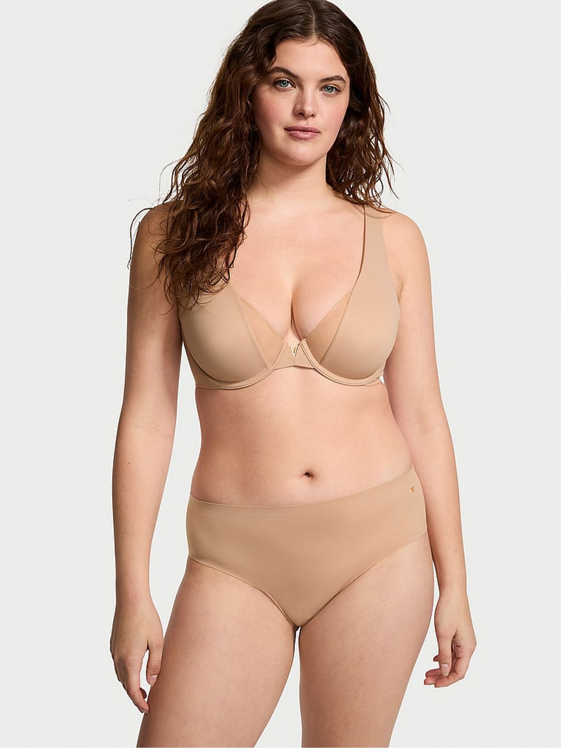 Praline Nude Mesh Unlined Full Coverage Bra - Image 3 of 4