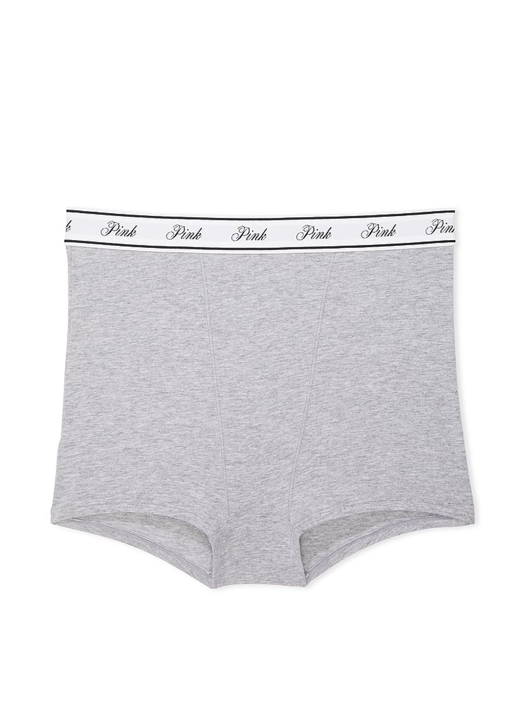 Medium Heather Grey High Waist Cotton Logo Knickers - Image 3 of 3