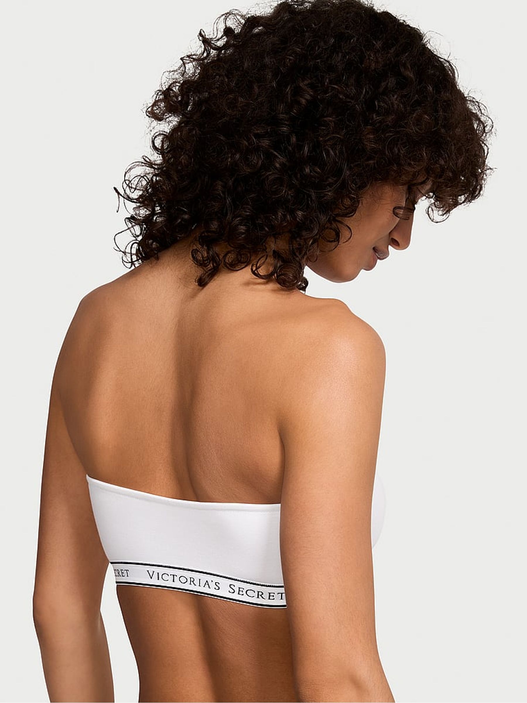 White Bandeau Logo Bra - Image 2 of 3