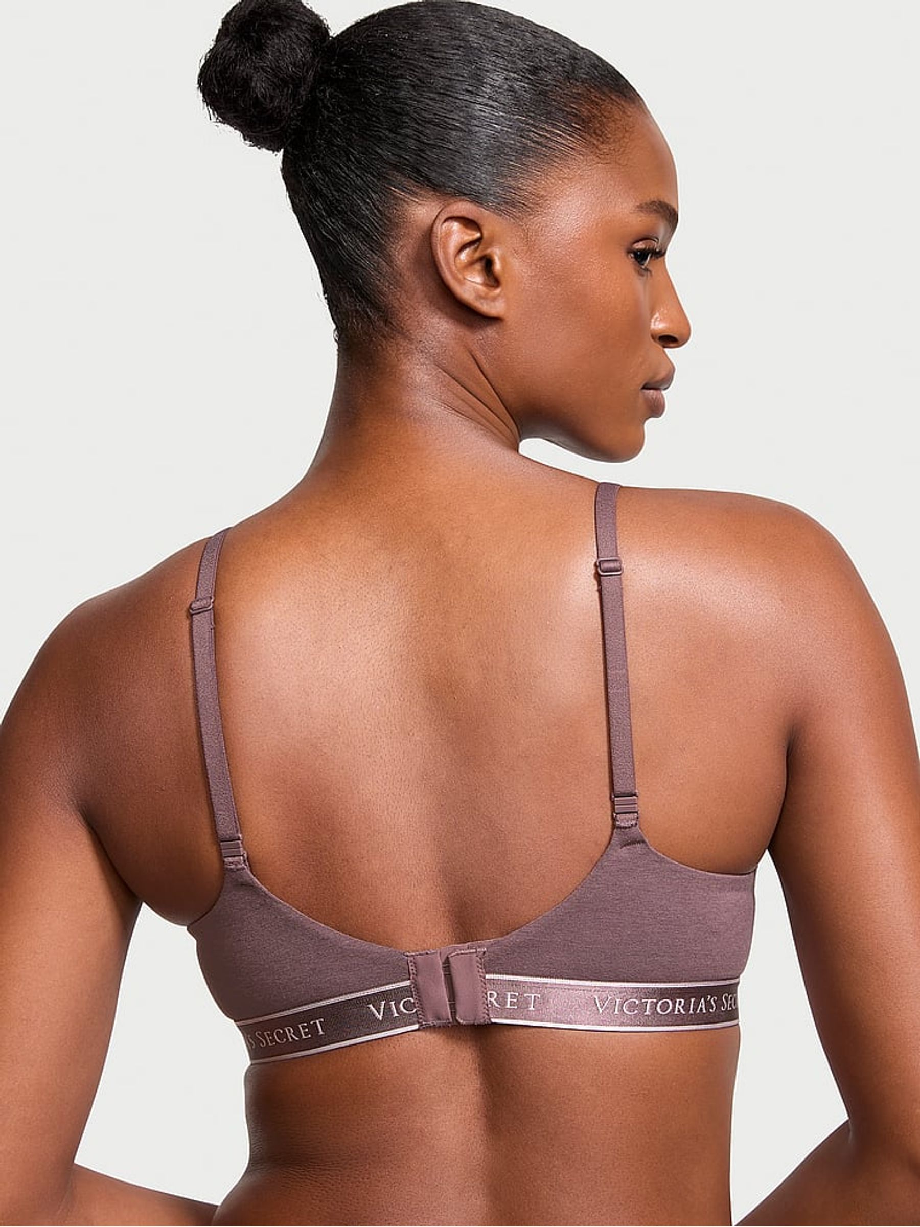 Cocoa Blush Purple Logo Band Non Wired Lightly Lined Bra - Image 2 of 4