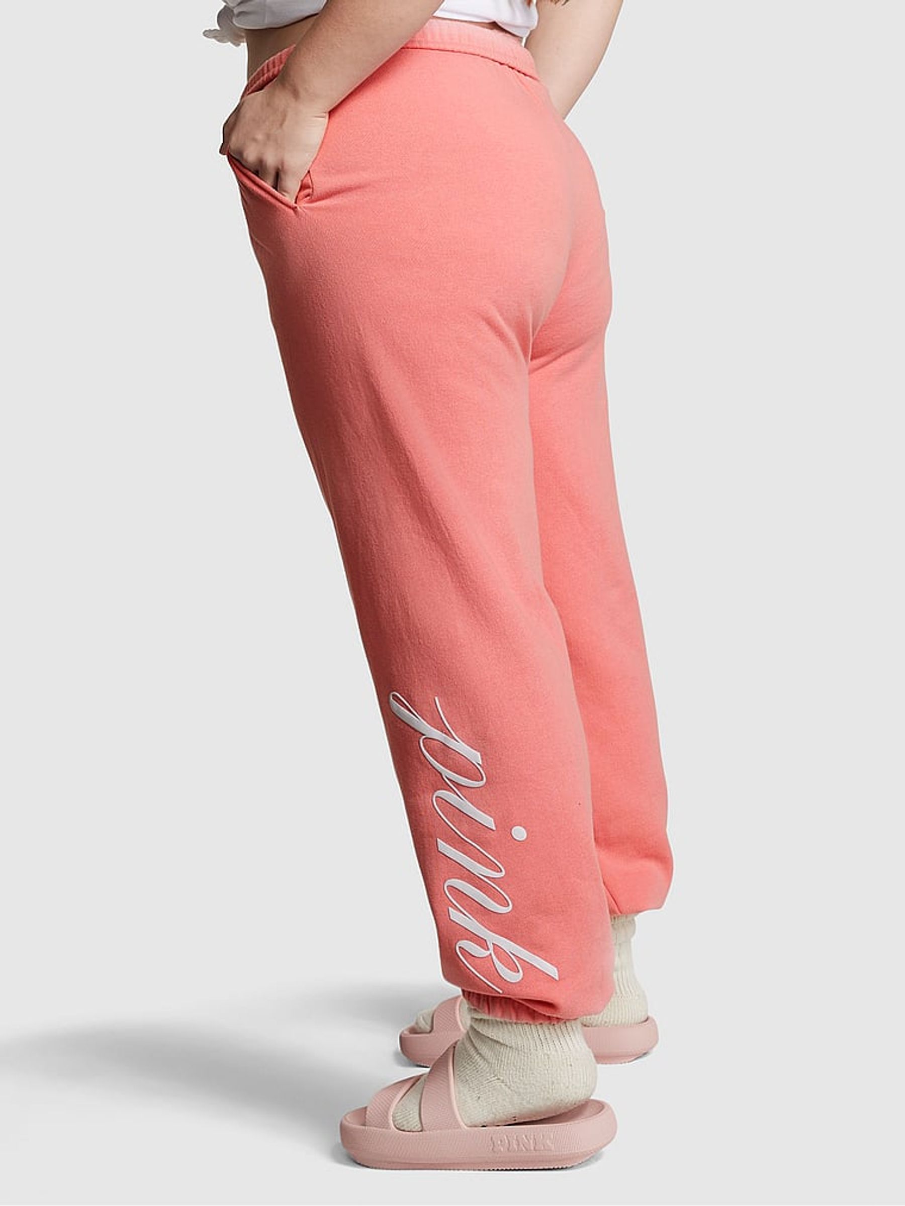 Passion Pink Fleece Joggers - Image 2 of 3