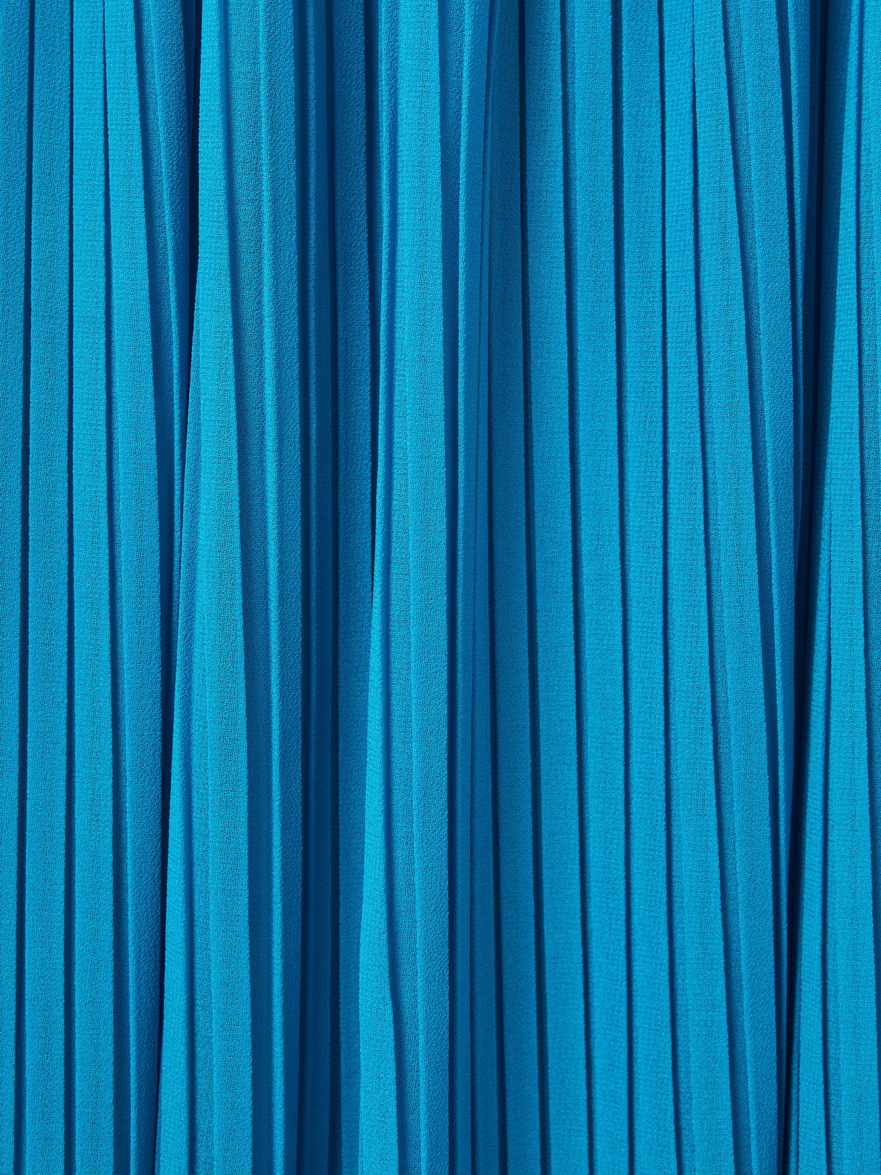 Amur One Shoulder Pleated Maxi Dress in Blue Surf - Image 6 of 6