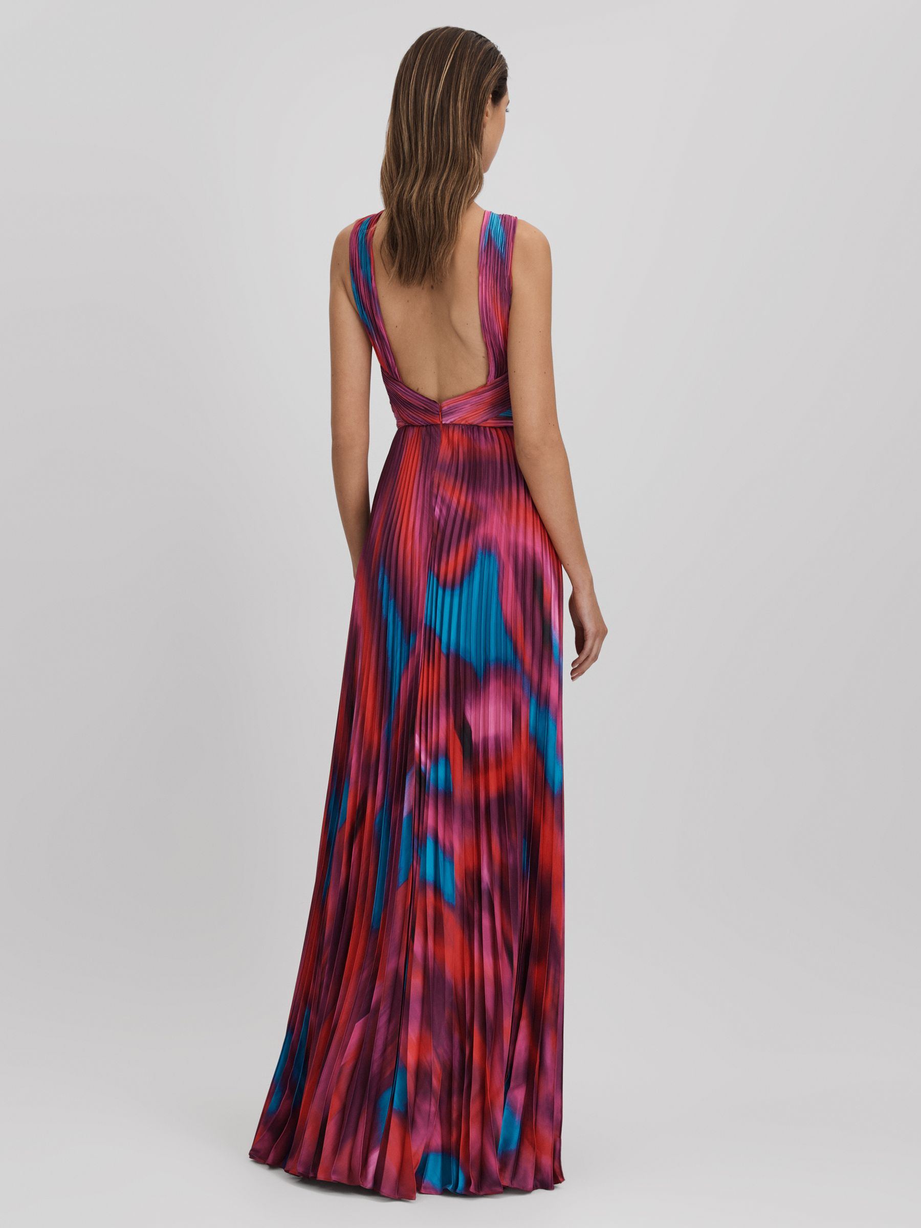 Amur Pleated Halter Neck Maxi Dress in Fire Ice - Image 5 of 6