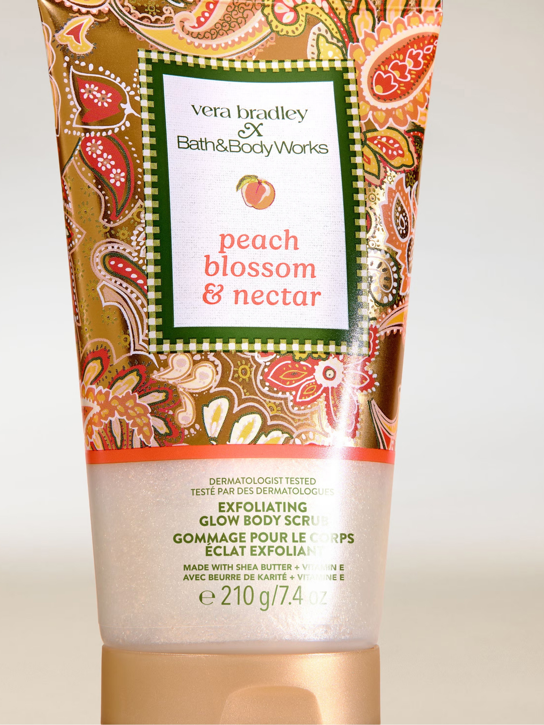 Peach Blossom and Nectar Exfoliating Glow Body Scrub 226g - Image 2 of 4 Peach Blossom and Nectar Exfoliating Glow Body Scrub 226g - Image 2 of 4