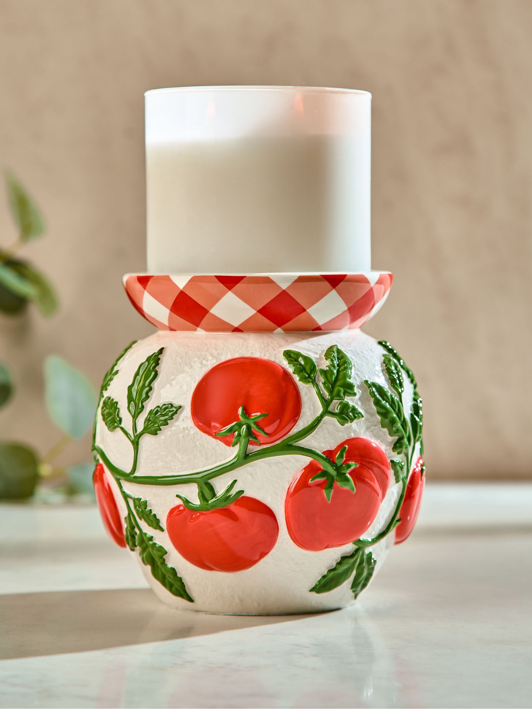 Tomato 3-Wick Candle Holder - Image 1 of 2