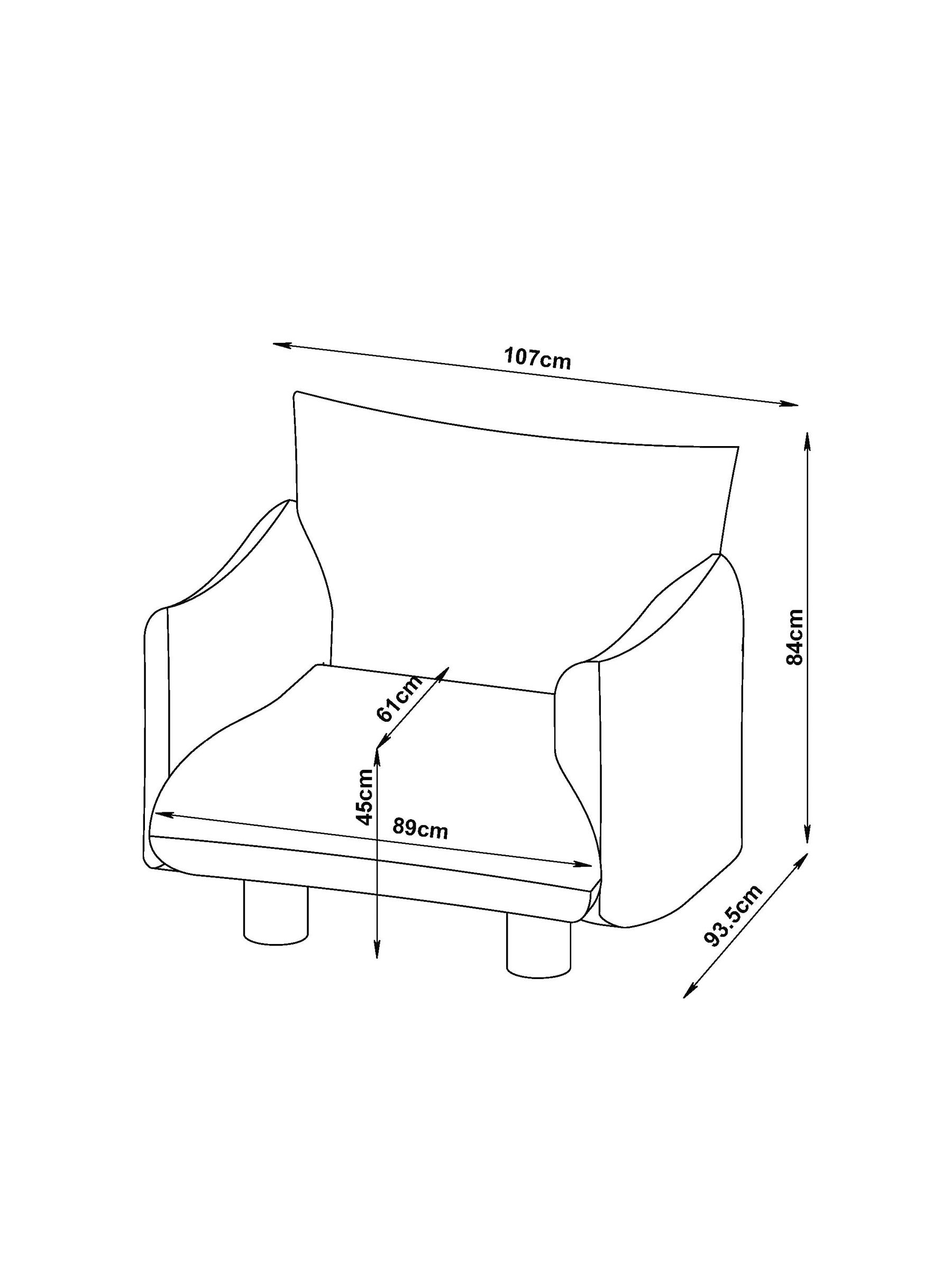 Jude Accent Chair in Chocolate Brown Wide Stripe - Image 5 of 5