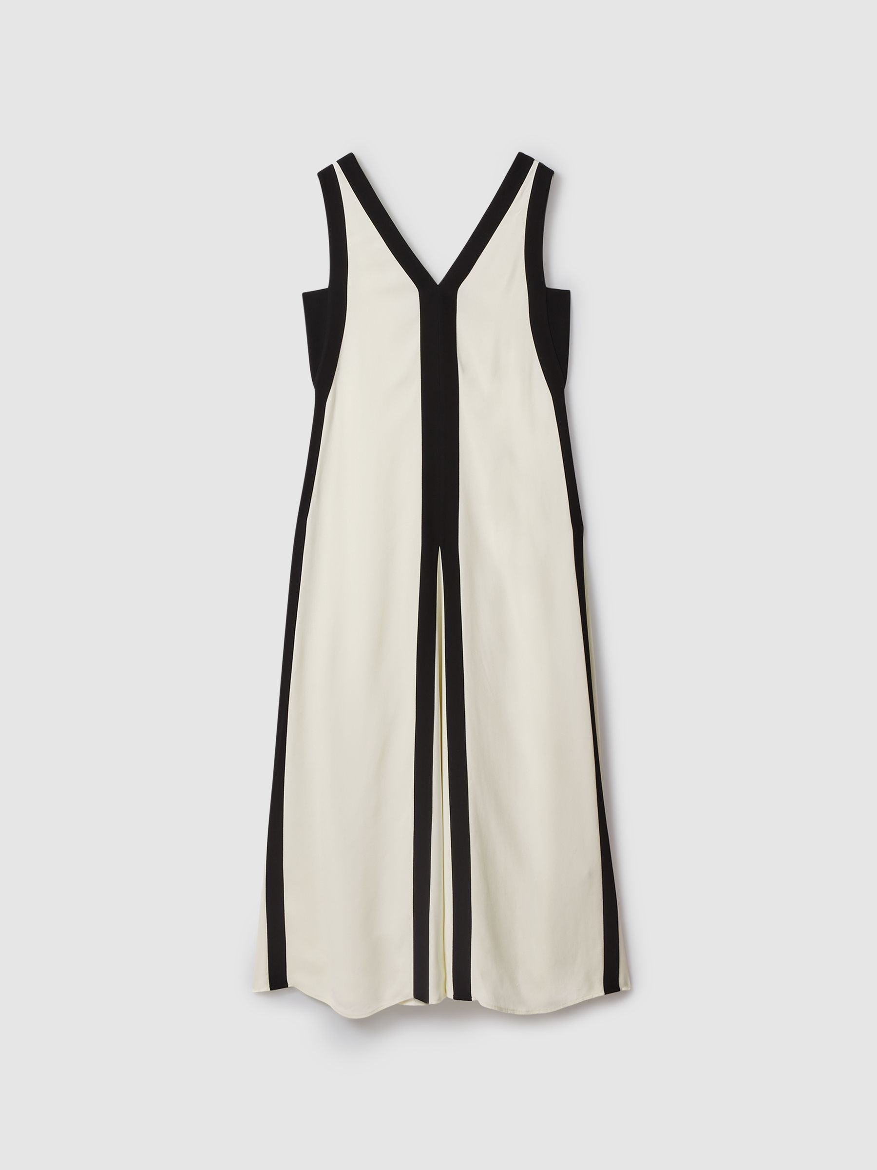 Colourblock Maxi Dress in Black/Cream - Image 2 of 6
