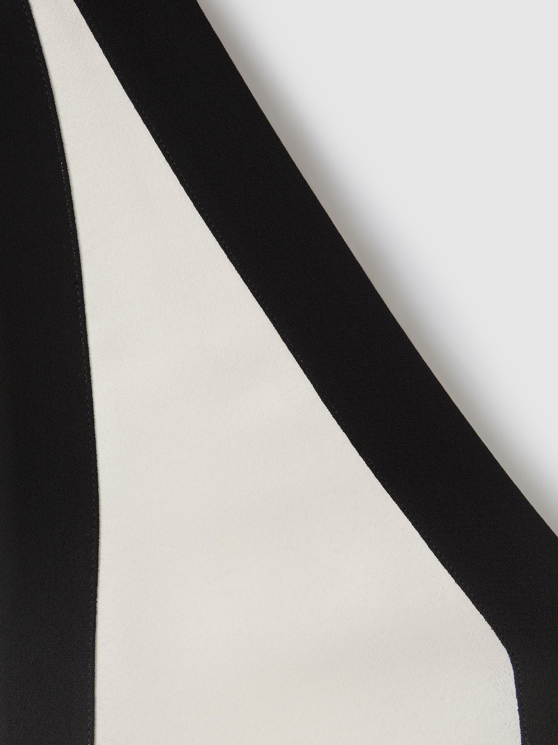 Reiss Colourblock Maxi Dress in Black/Cream - REISS