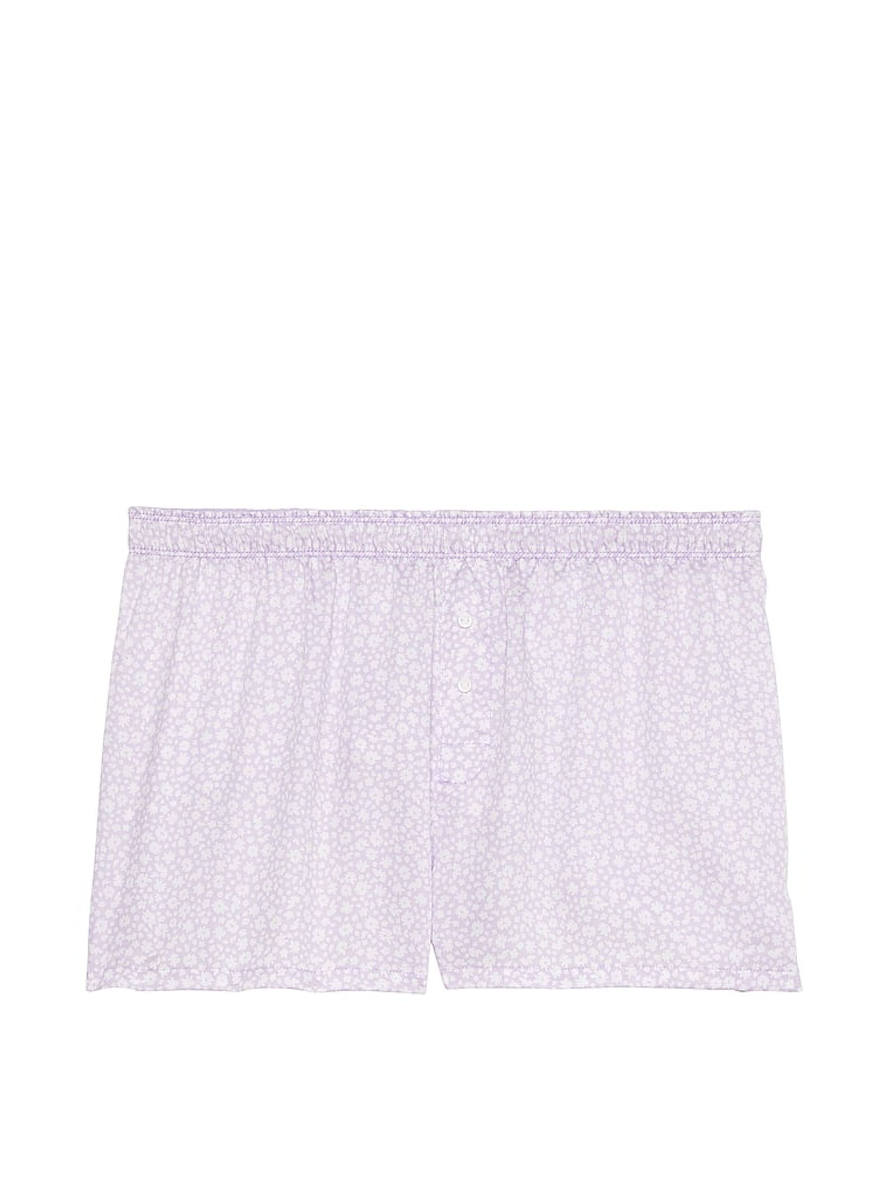 Purple Ditsy Floral TENCEL™ Pyjama Shorts - Image 3 of 4