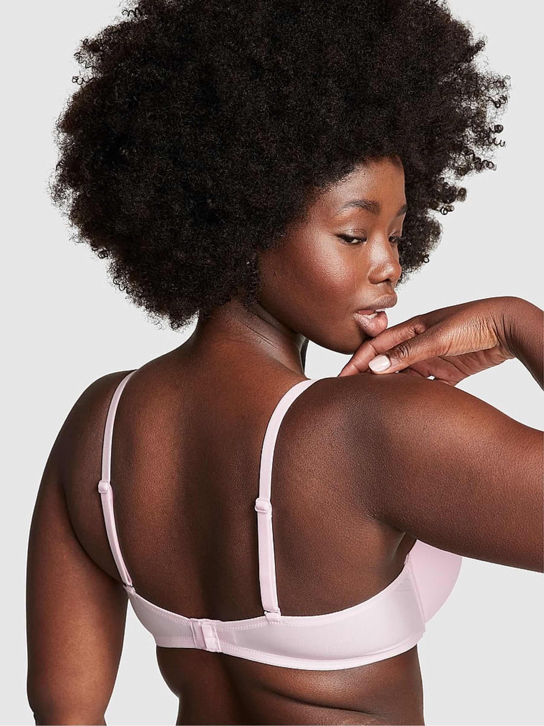 Pink Tulip Rib Push Up Bra - Image 2 of 3