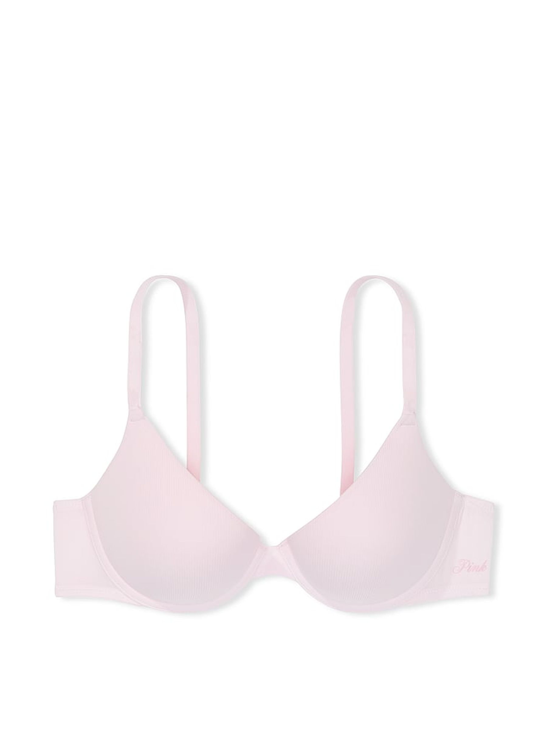 Pink Tulip Rib Push Up Bra - Image 3 of 3