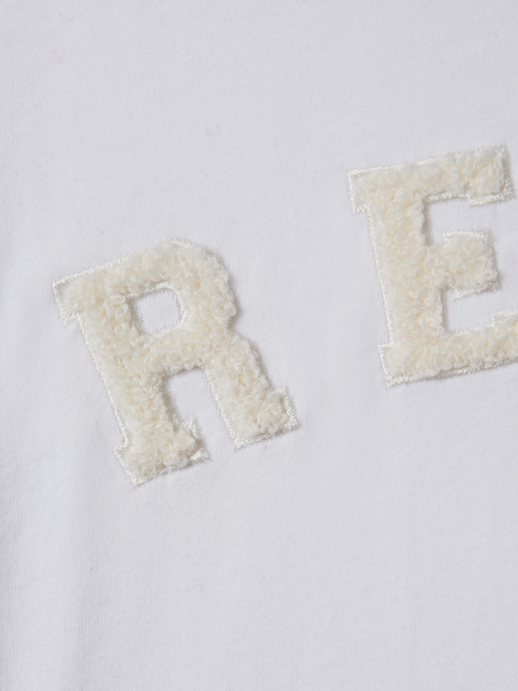 4-9 yrs Textured Motif Cotton Crew Neck T-Shirt in White - Image 7 of 7