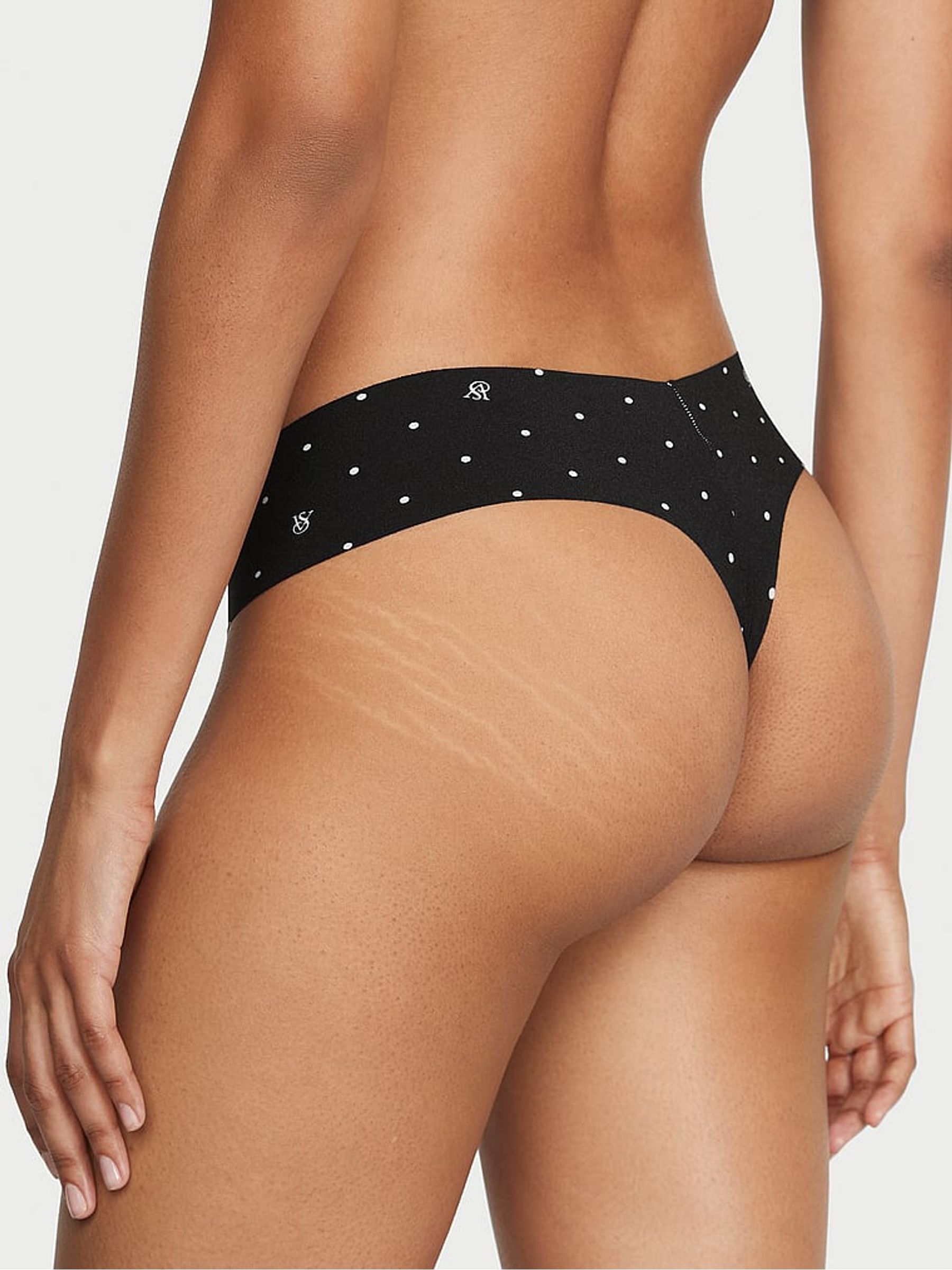 Black Dot Logo Thong Knickers - Image 2 of 3