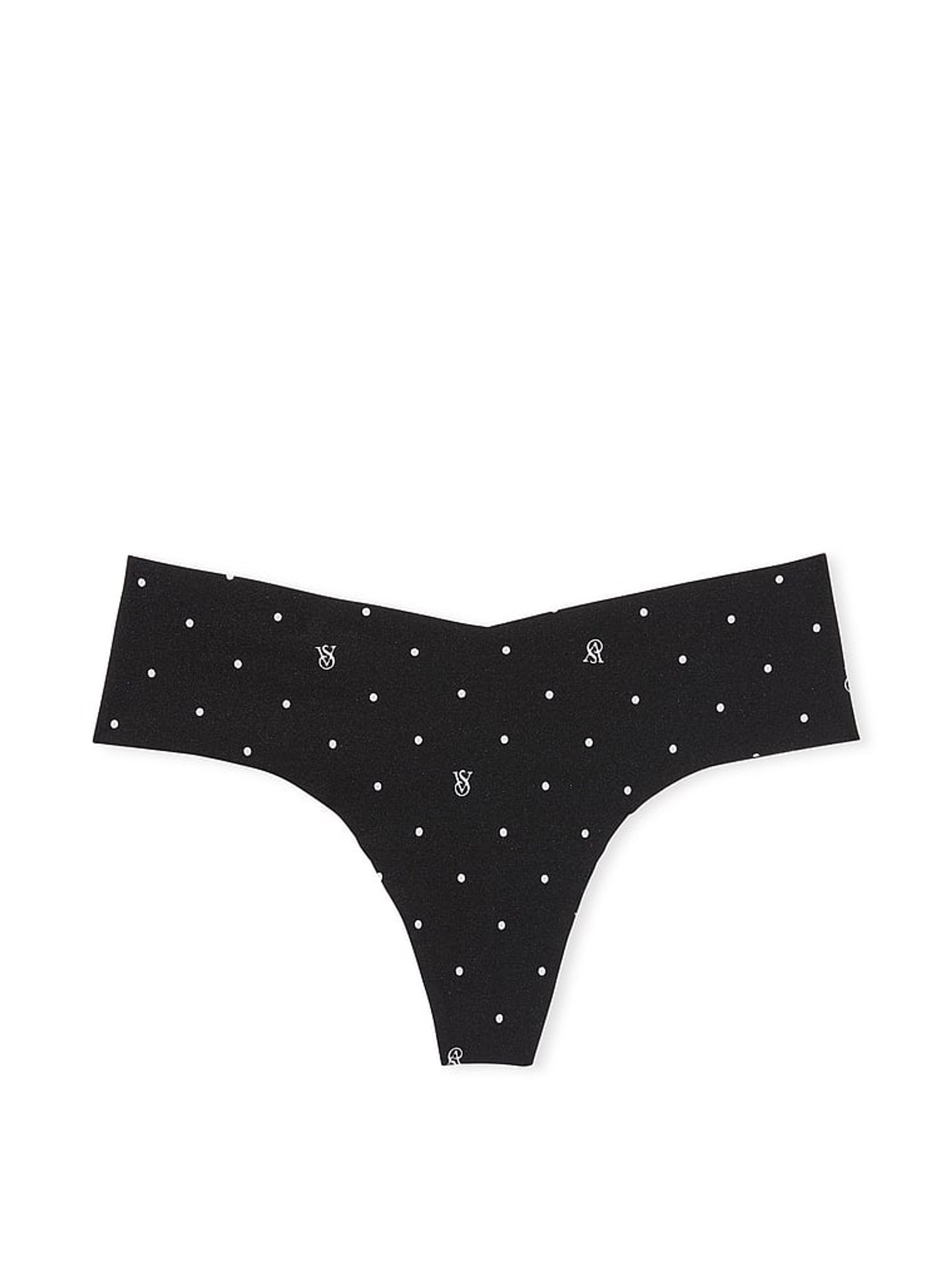 Black Dot Logo Thong Knickers - Image 3 of 3