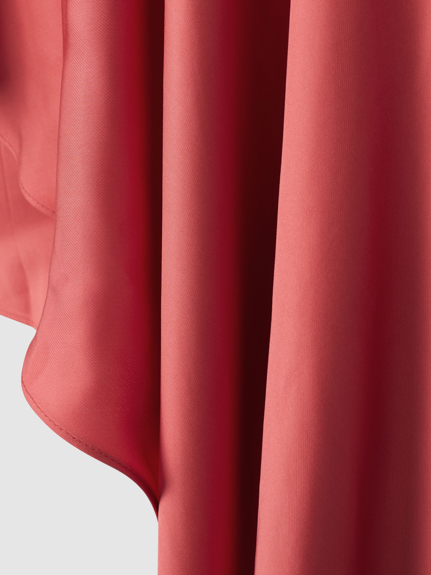 Asymmetric Draped Blouse in Coral - Image 5 of 5