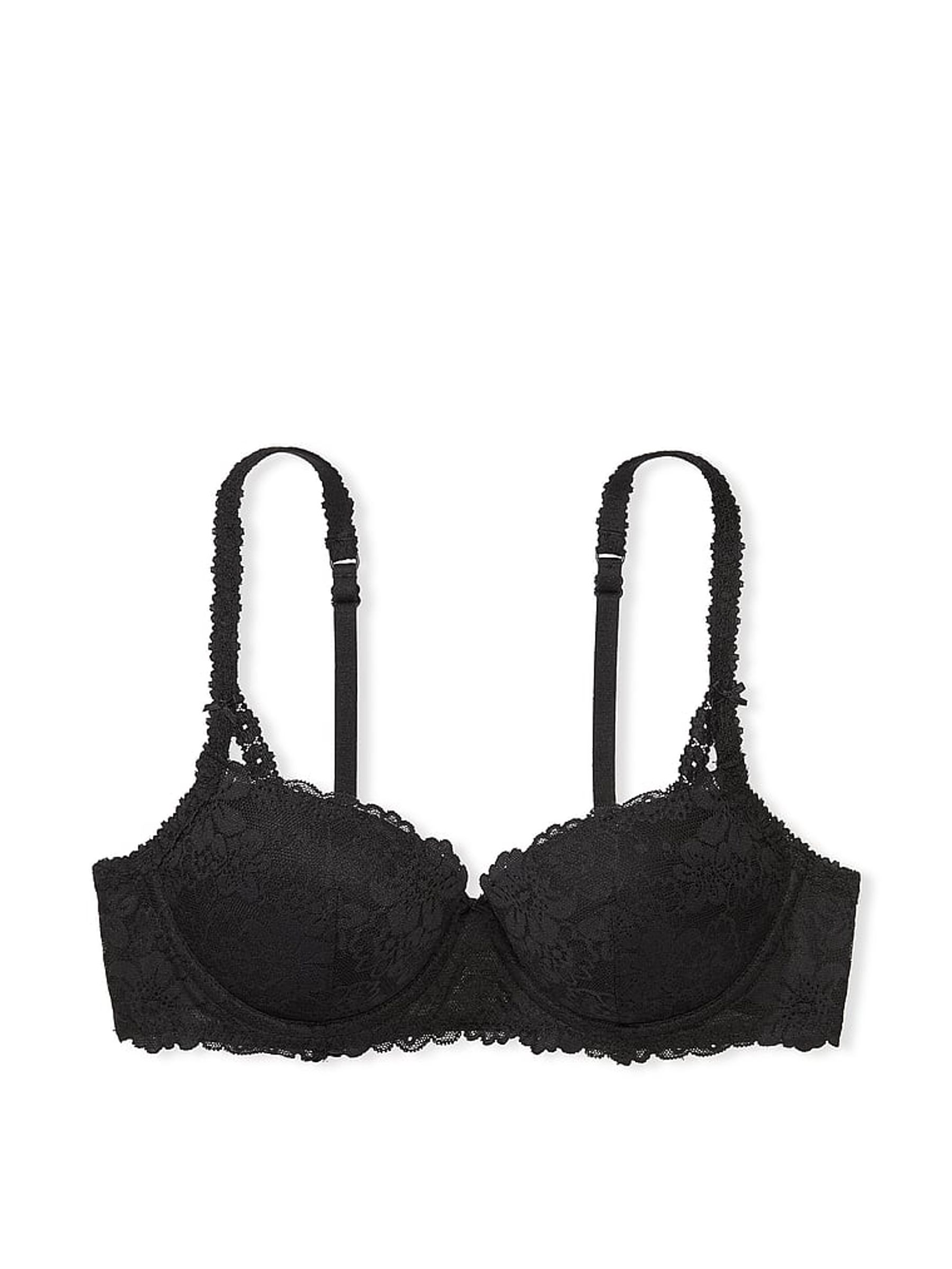 Pure Black Lace Lightly Lined Balcony Bra - Image 3 of 3