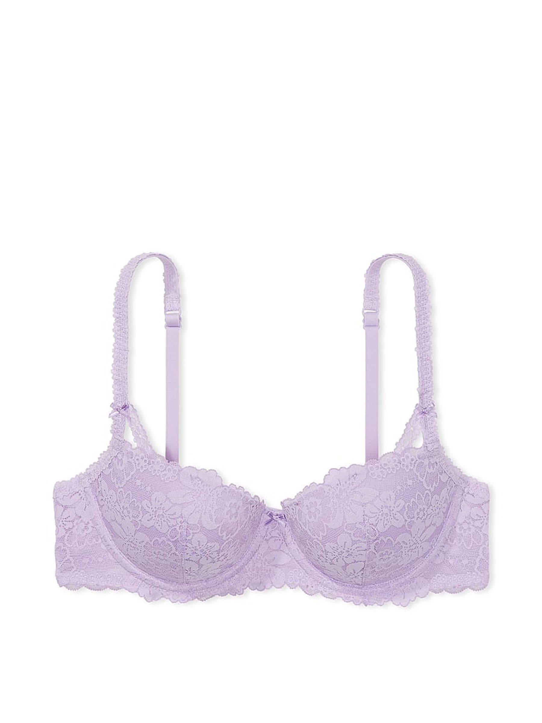 Pastel Lilac Purple Lace Balcony Lace Bra - Image 3 of 3