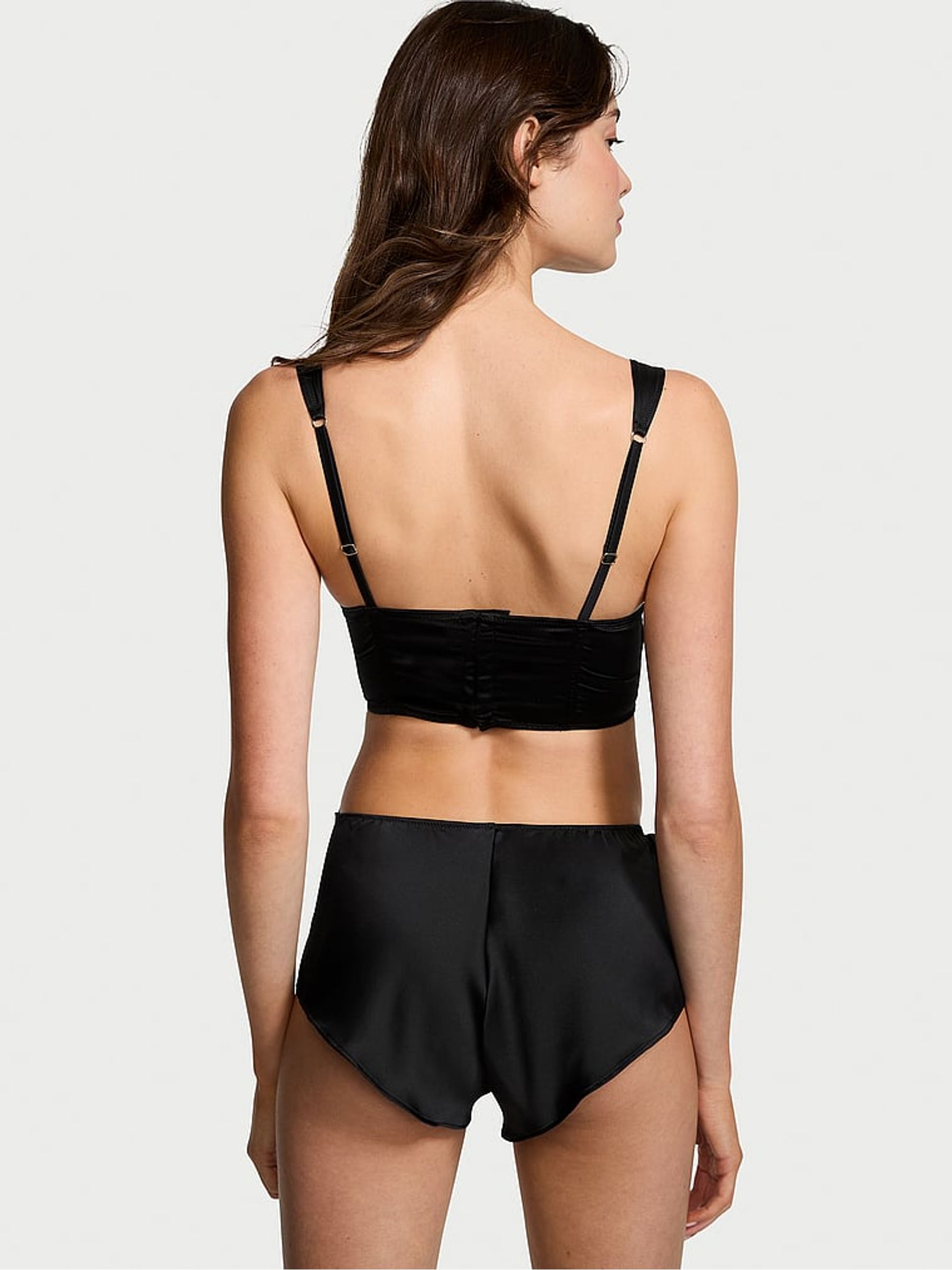 Black Satin Corset Cami Set - Image 2 of 3