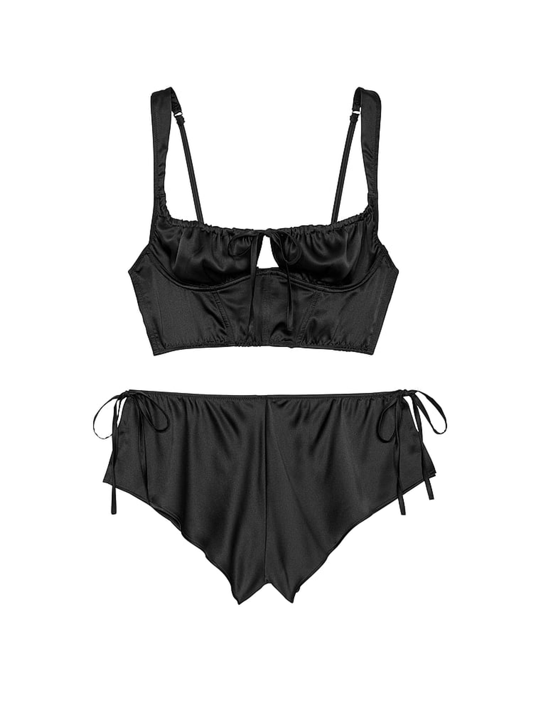 Black Satin Corset Cami Set - Image 3 of 3