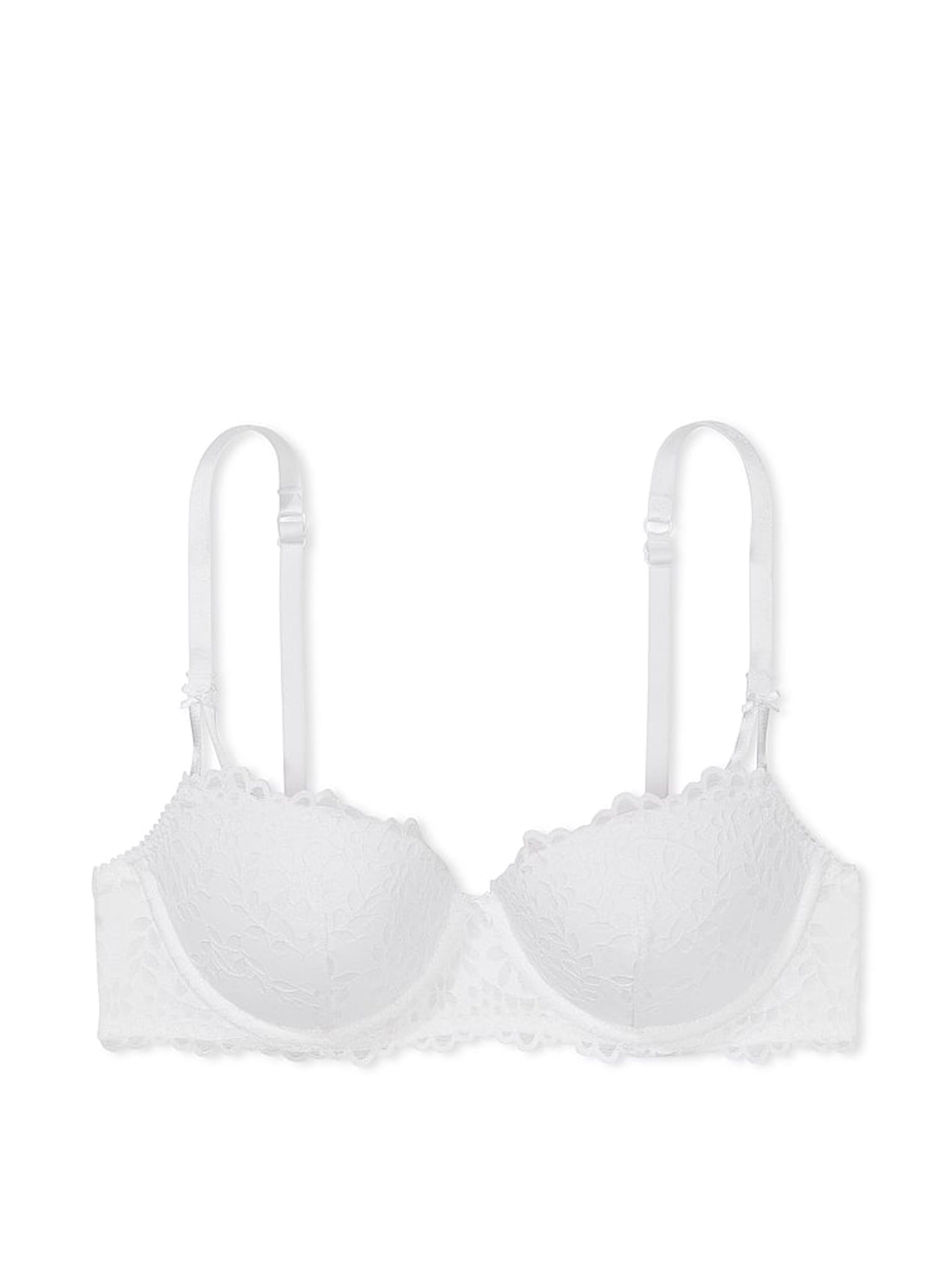 White Lace Balcony Eyelet Bra - Image 3 of 3