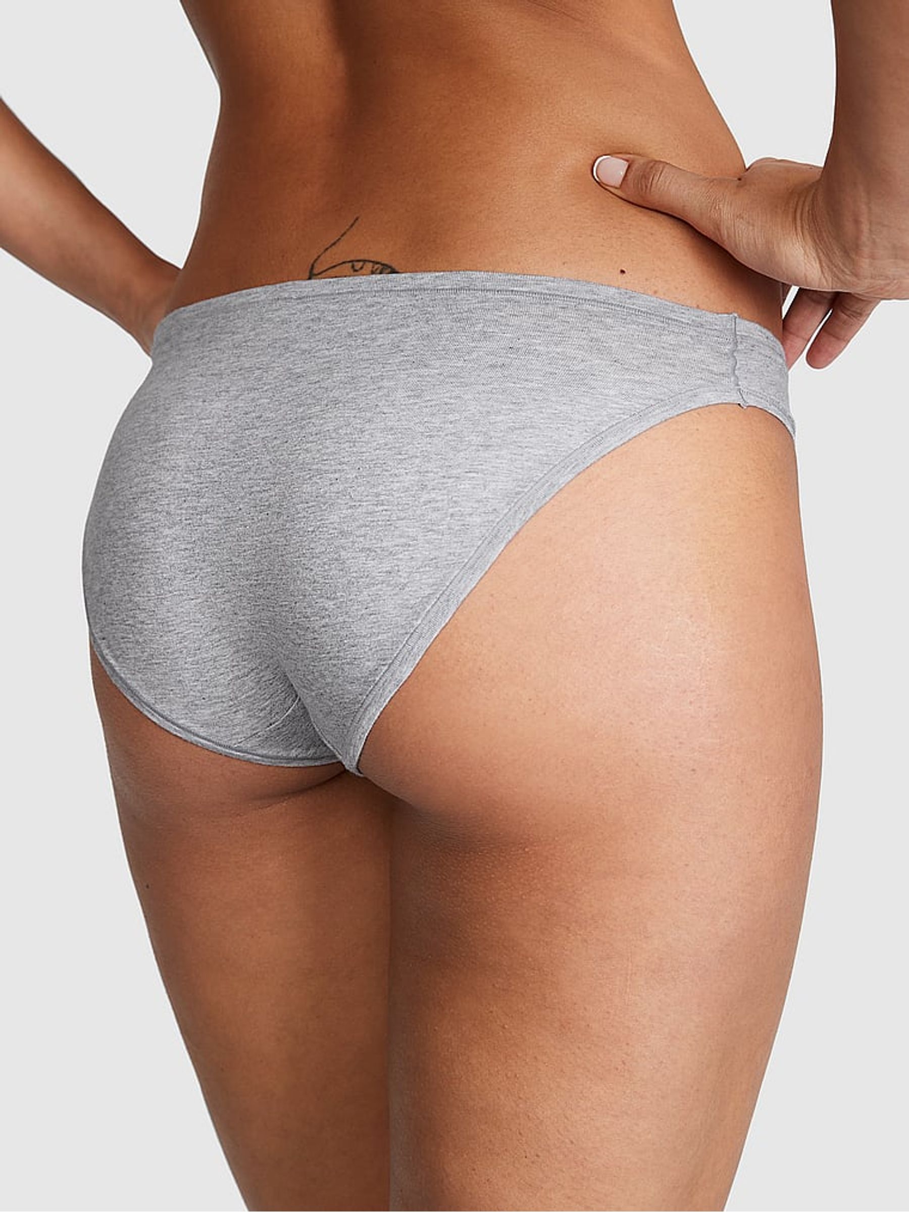 Medium Heather Grey Bikini Cotton Knickers - Image 2 of 3