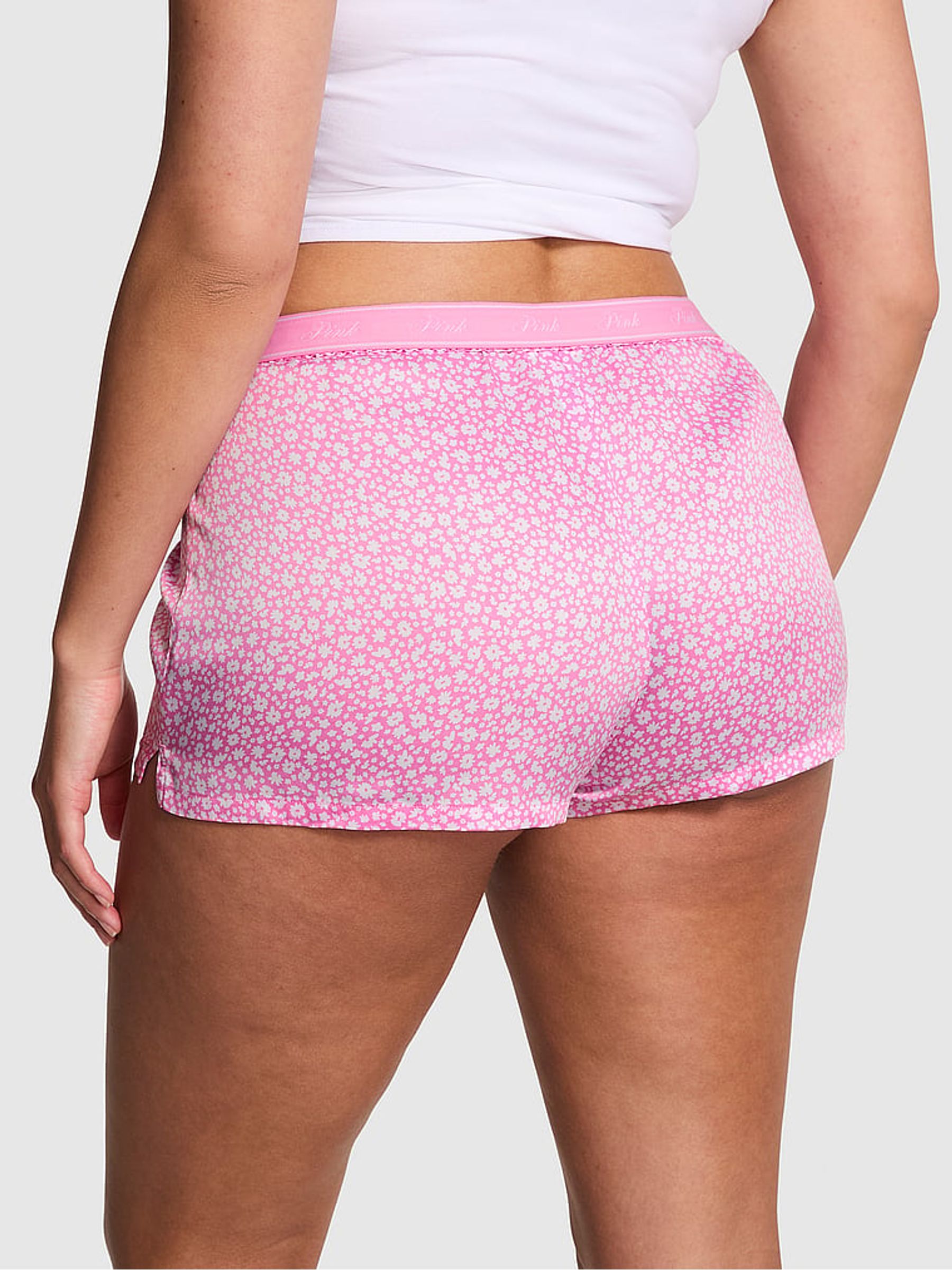 Pink Ditsy Floral Short TENCEL™ Pyjama Bottoms - Image 2 of 4