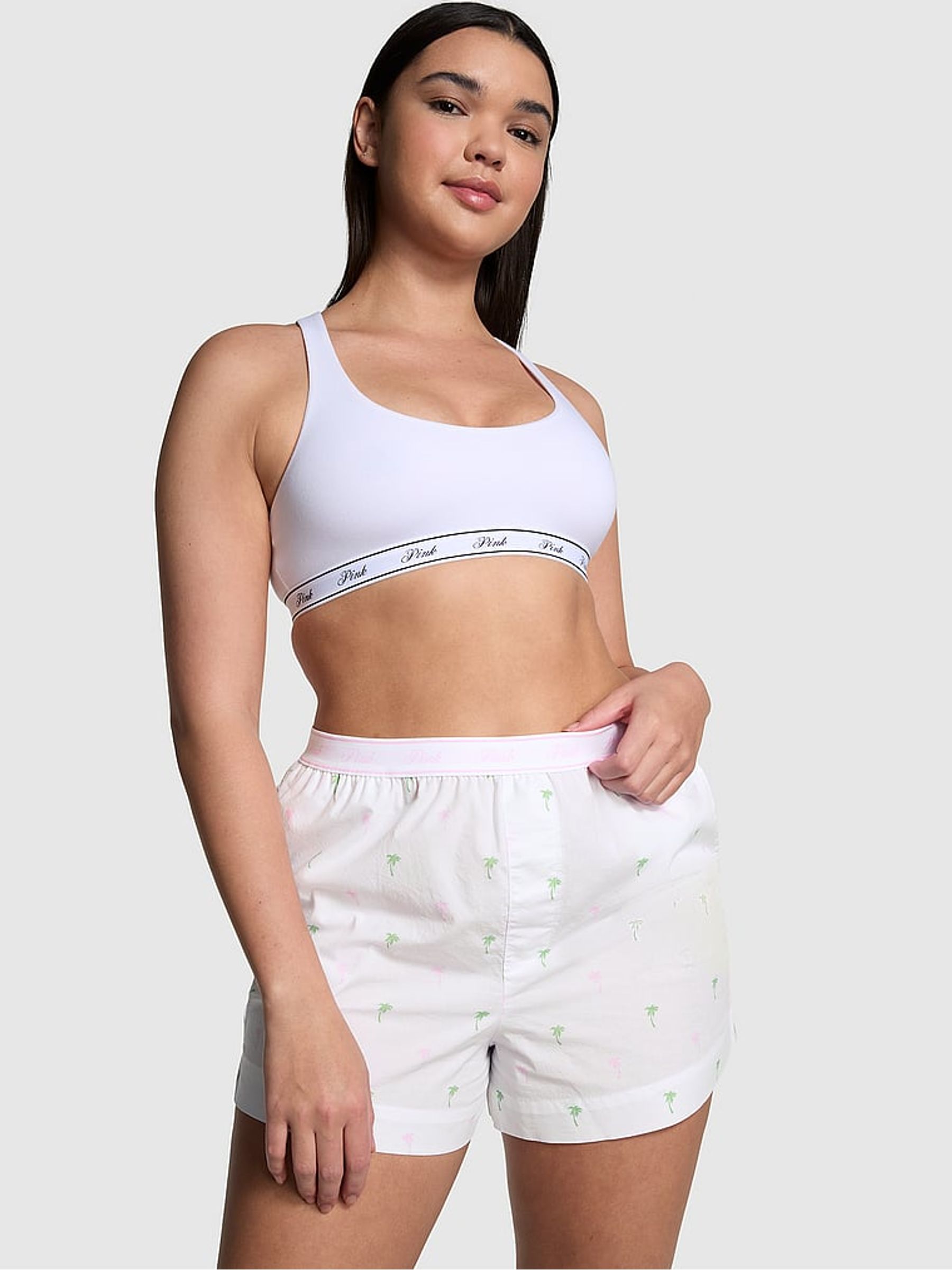 White Palms Cotton Pyjama Shorts - Image 1 of 3
