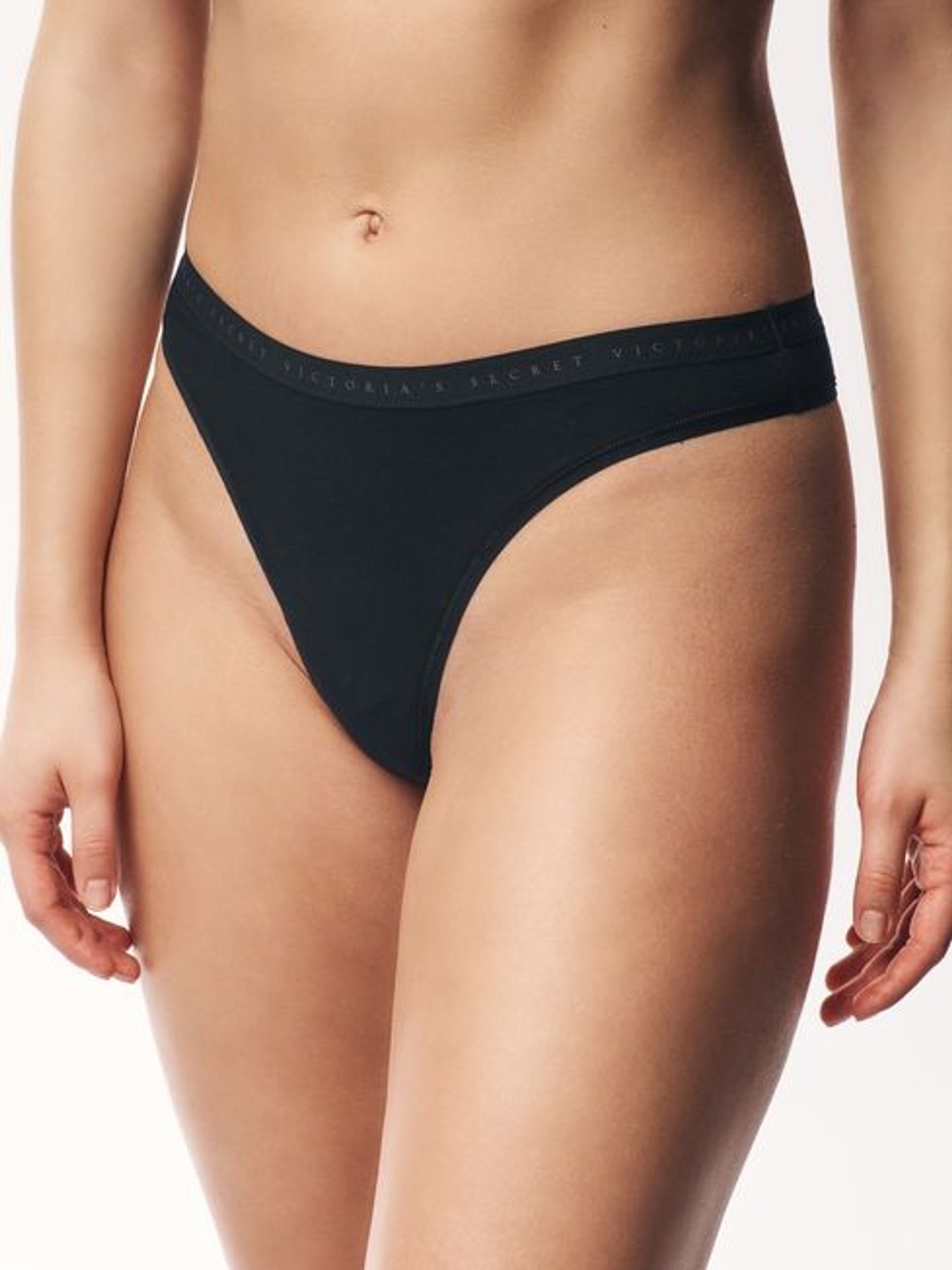 Black Thong Logo 4 Pack Knickers - Image 2 of 4